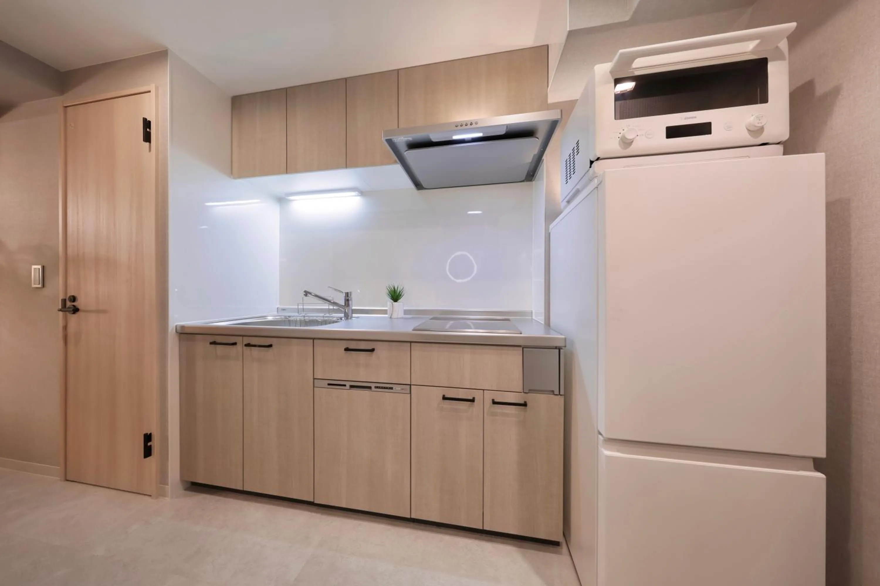 Kitchen or kitchenette in Dotombori Crystal Hotel 3