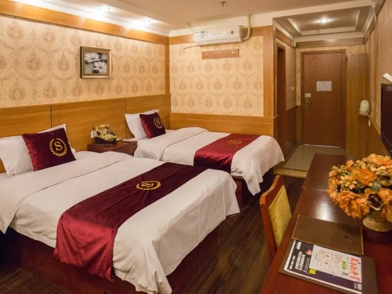 Bed in Greentree Inn Shanghai Chongming Bao Town Express Hotel