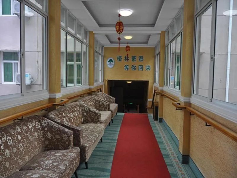 Communal lounge/ TV room in Greentree Inn Shanghai Chongming Bao Town Express Hotel