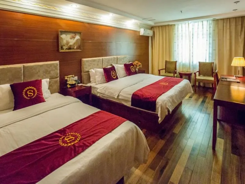 Bed in Greentree Inn Shanghai Chongming Bao Town Express Hotel