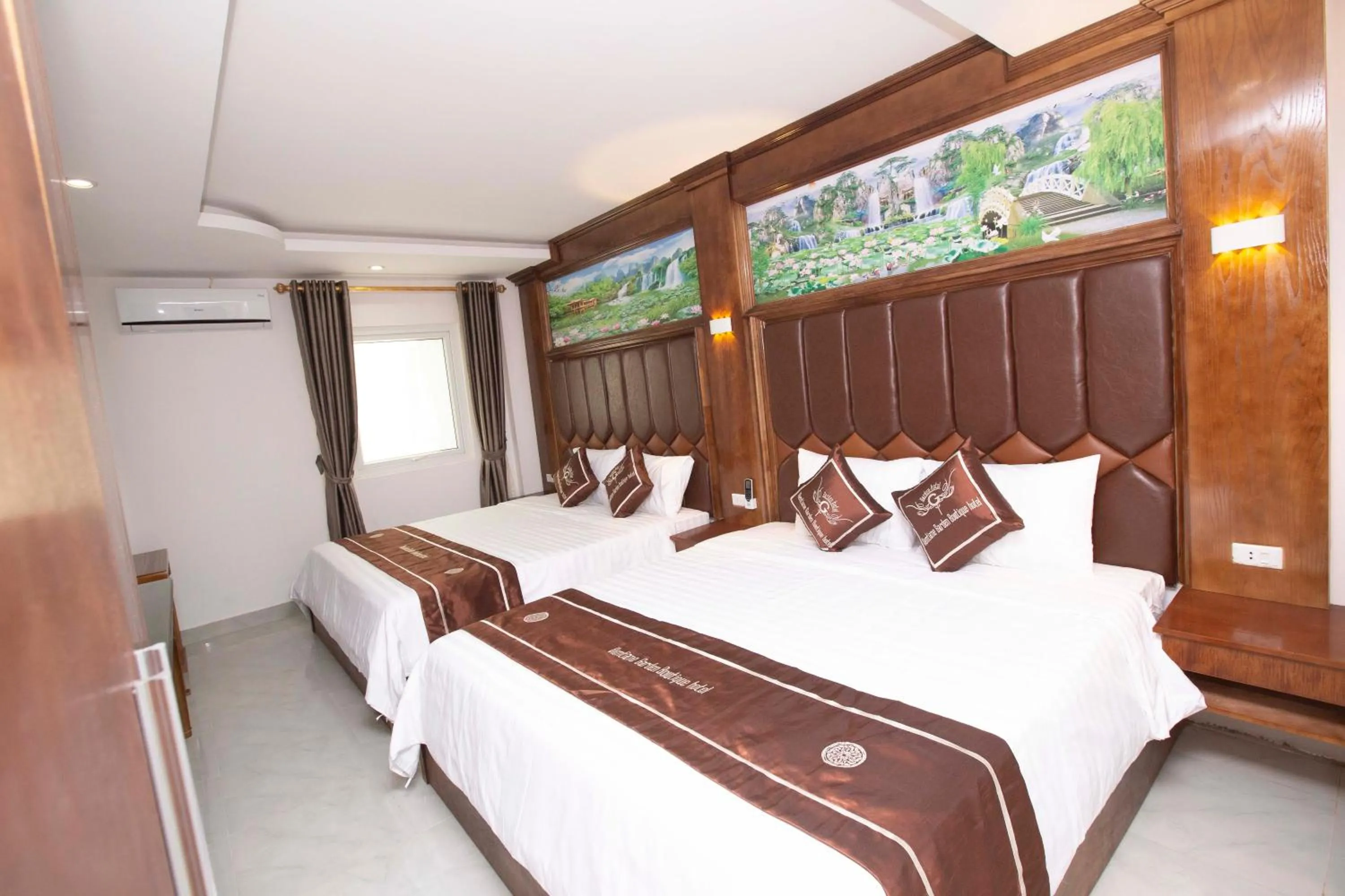 Bed in Vientiane Garden Villa Hotel