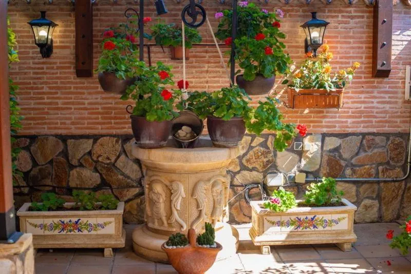Patio in Hostal El Cruce