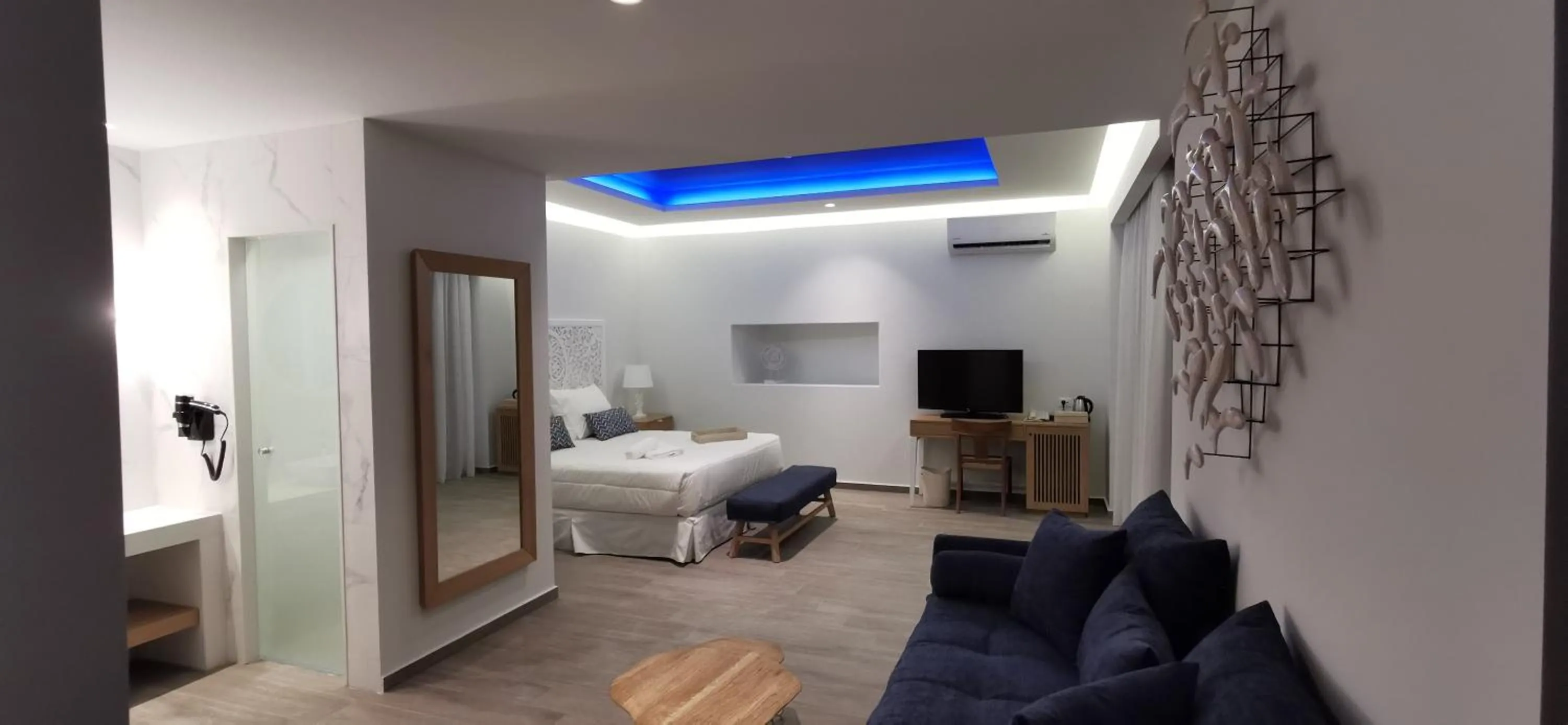 Living room, Bed in Villaggio Boutique Hotel Hersonissos - Adults Only