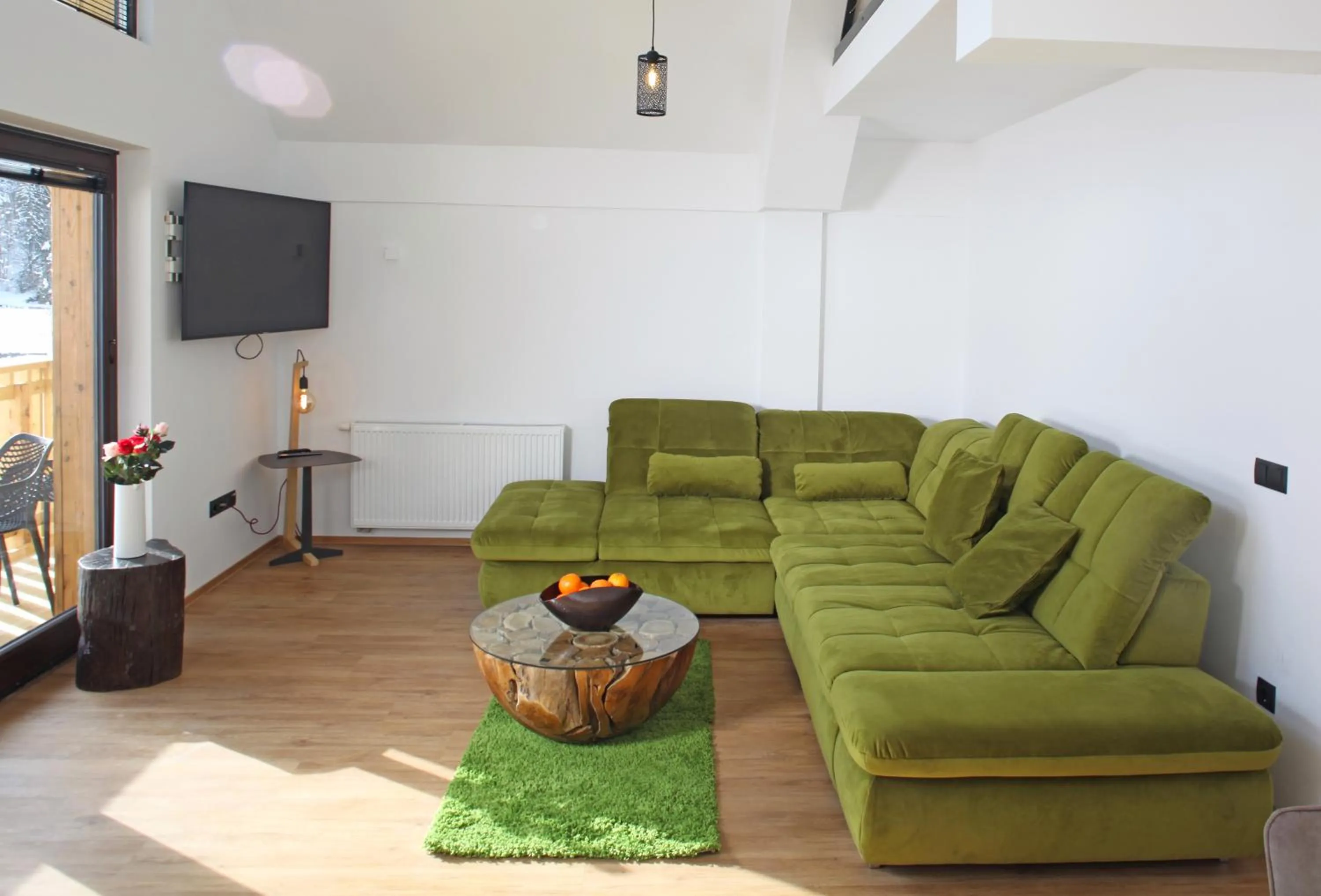 Living room in JASNA NATUR Resort by the lake