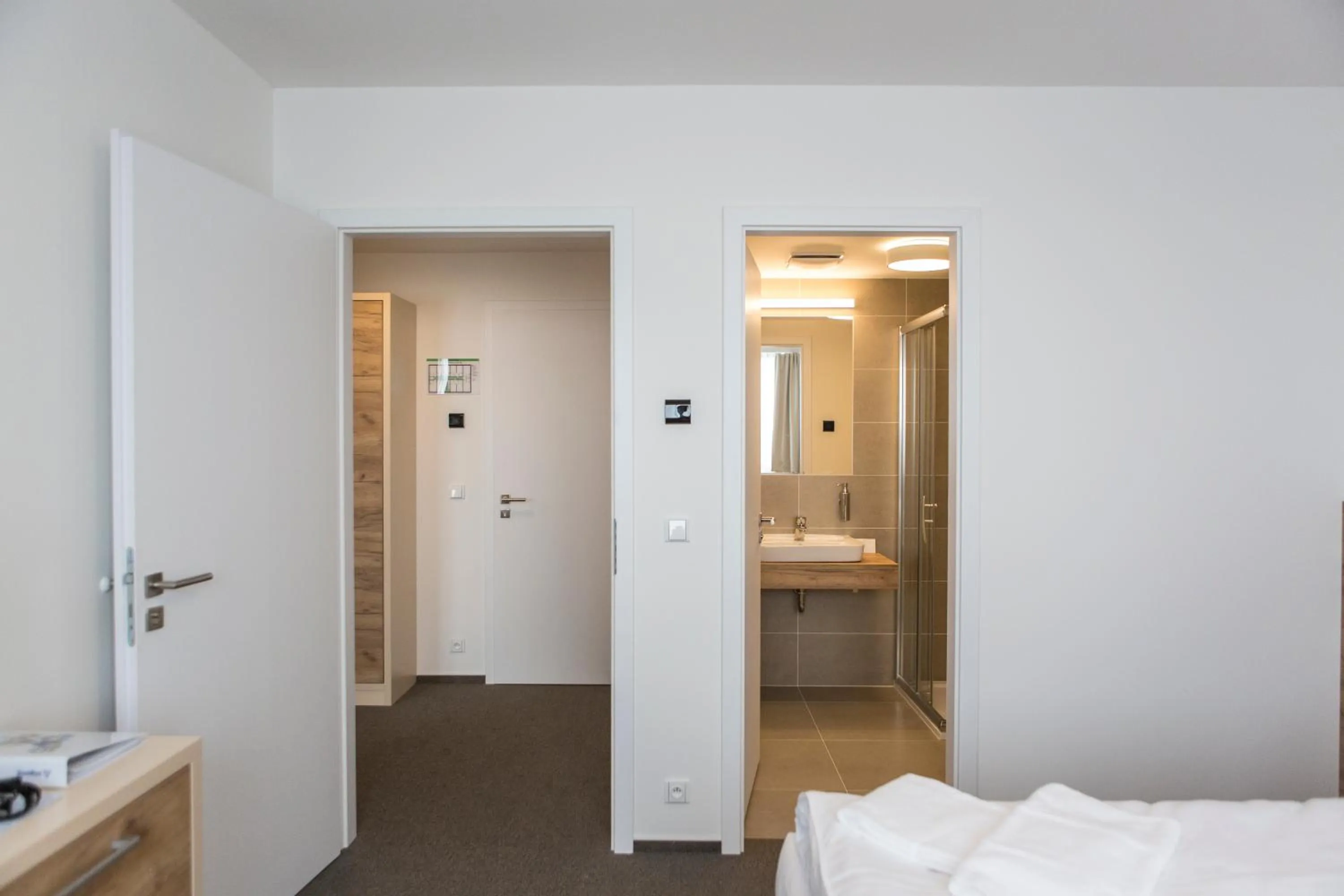 Bathroom, Bed in Hotel Monínec - Depandance Nová Javorka