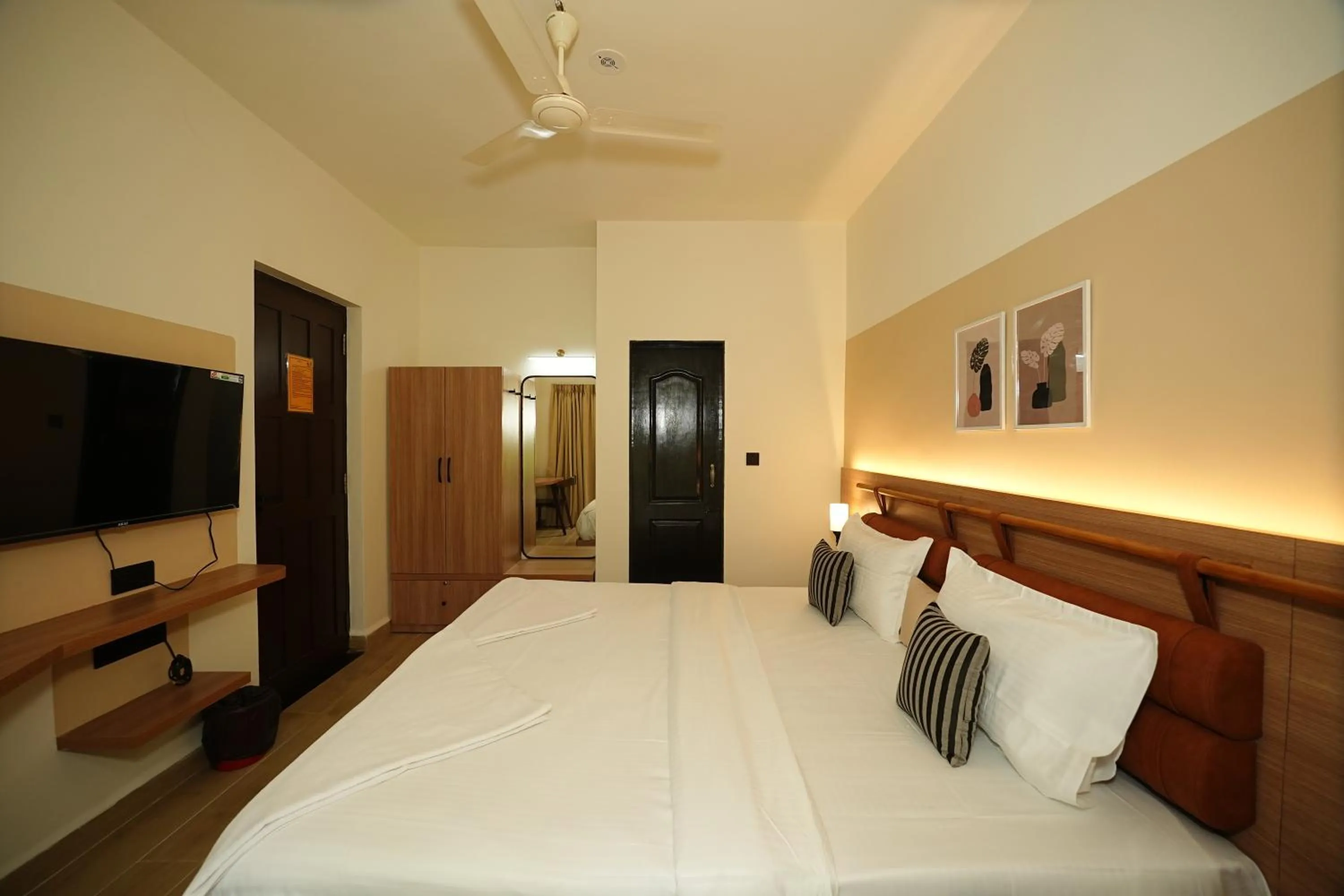 Bed in Anjuna Beach Resort