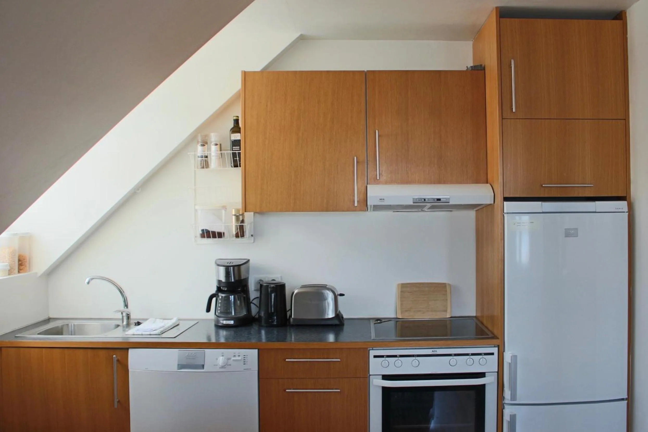 Kitchen or kitchenette in Mánagisting Guesthouse
