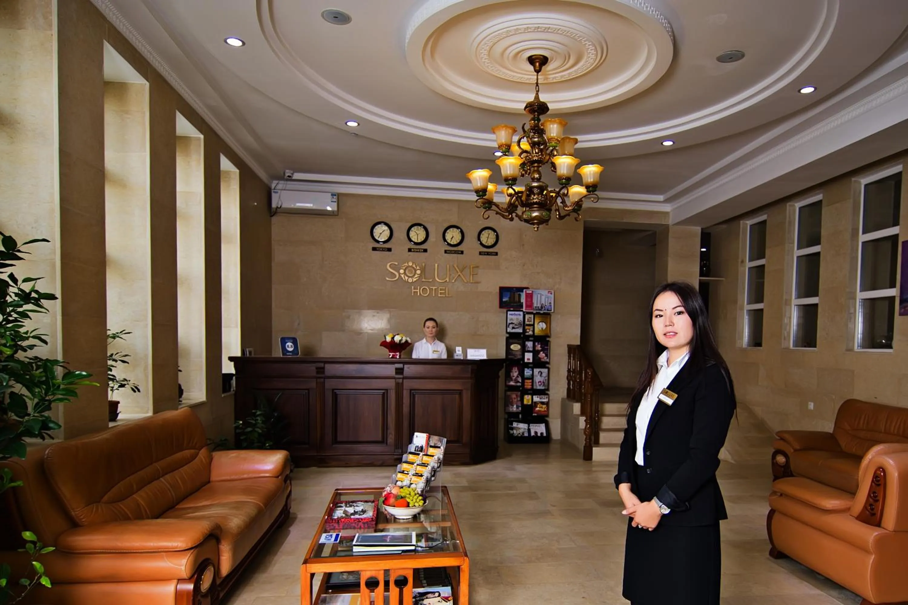 Lobby or reception in Soluxe Hotel