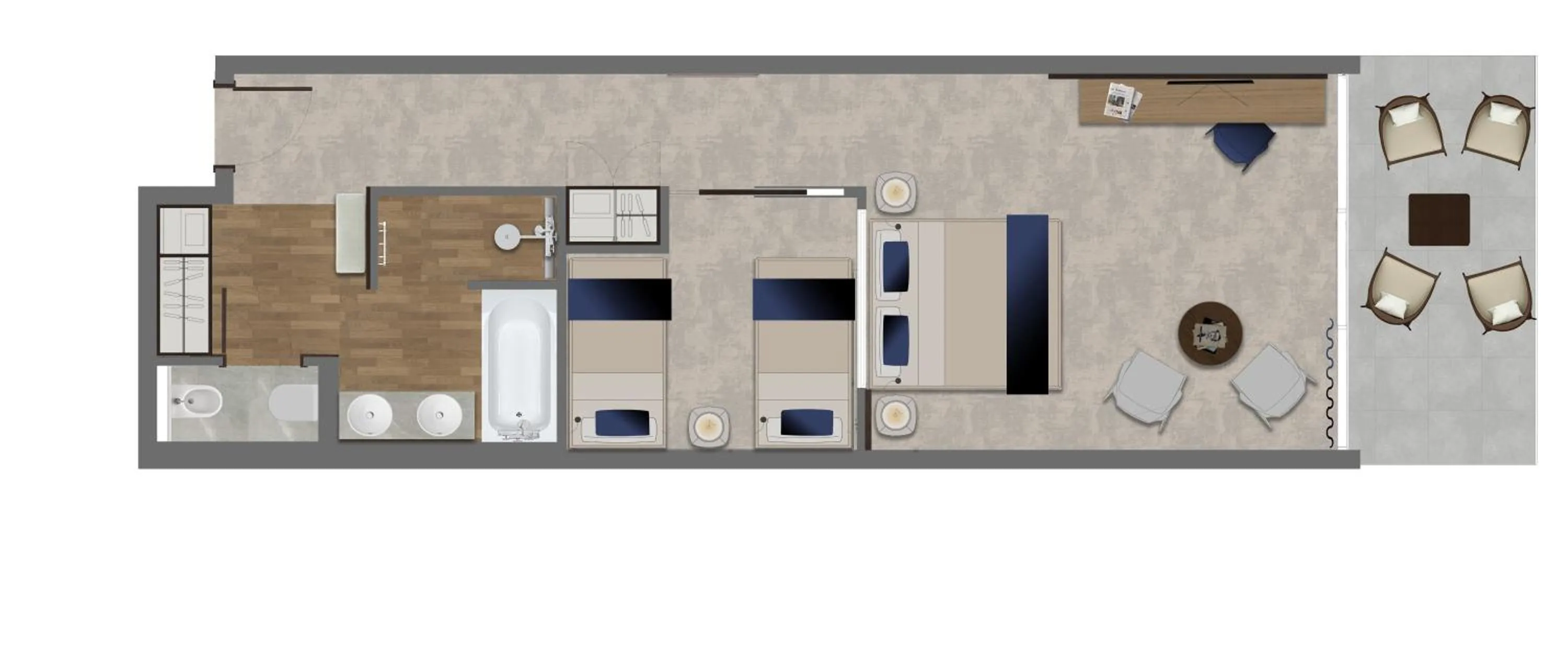 Photo of the whole room in Luxury Hotel Riva