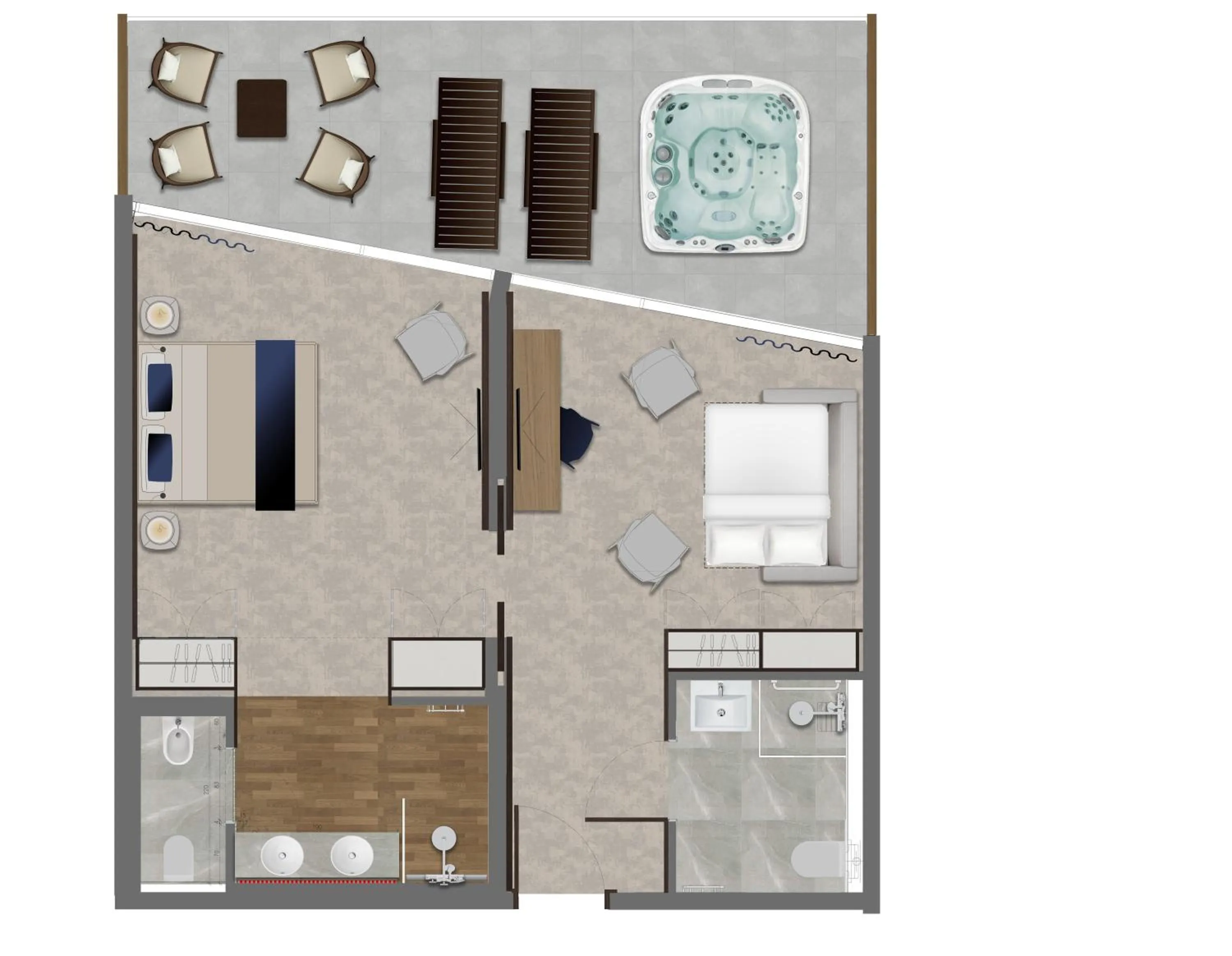 Photo of the whole room in Luxury Hotel Riva