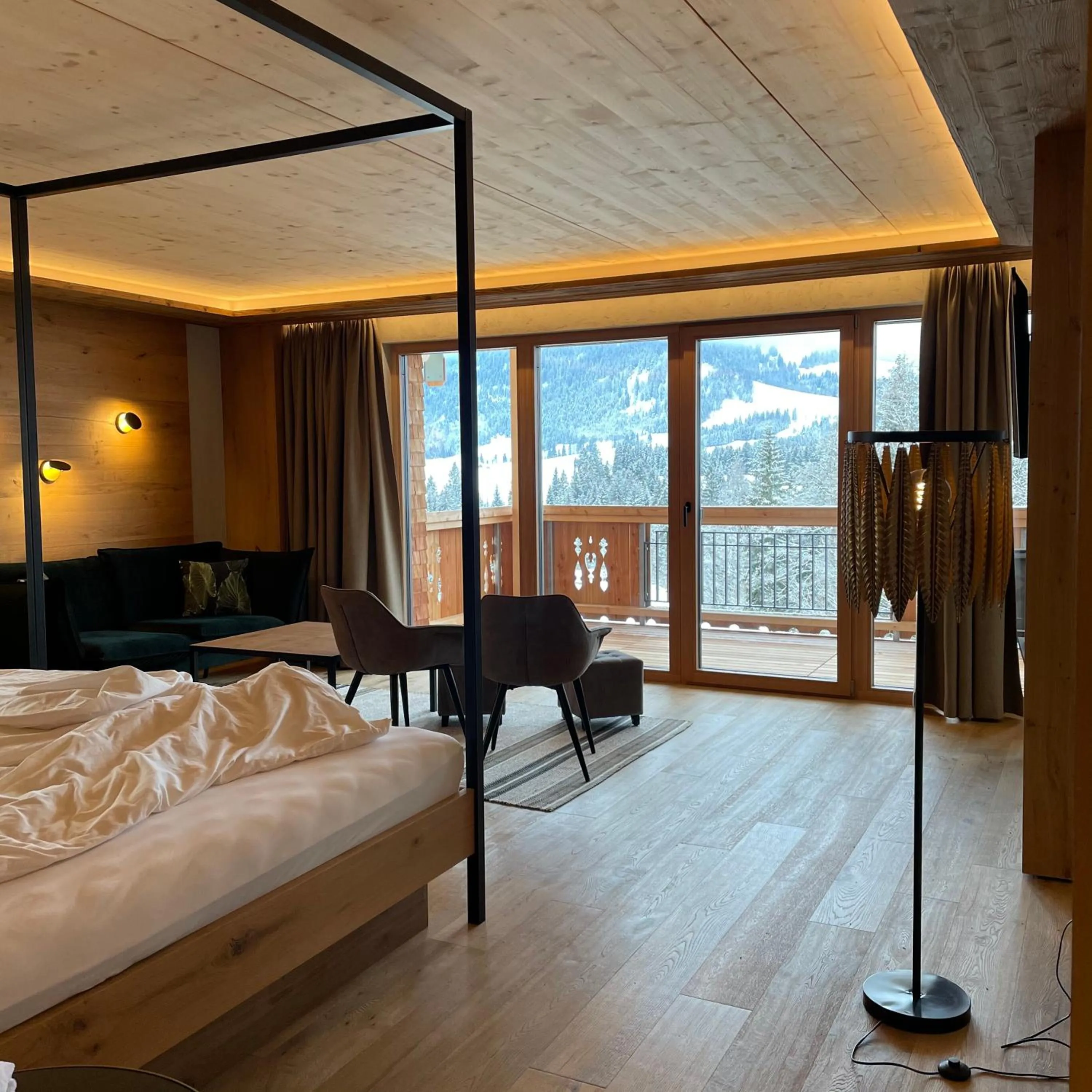 View (from property/room), Bed in Ruhehotel & Naturresort Rehbach - Adults only