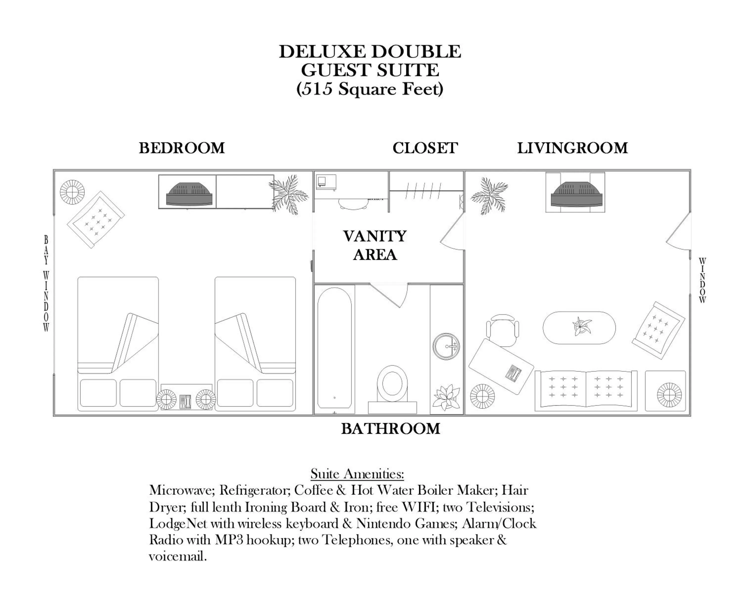Floor plan in Ramada by Wyndham Viscount Suites Tucson East