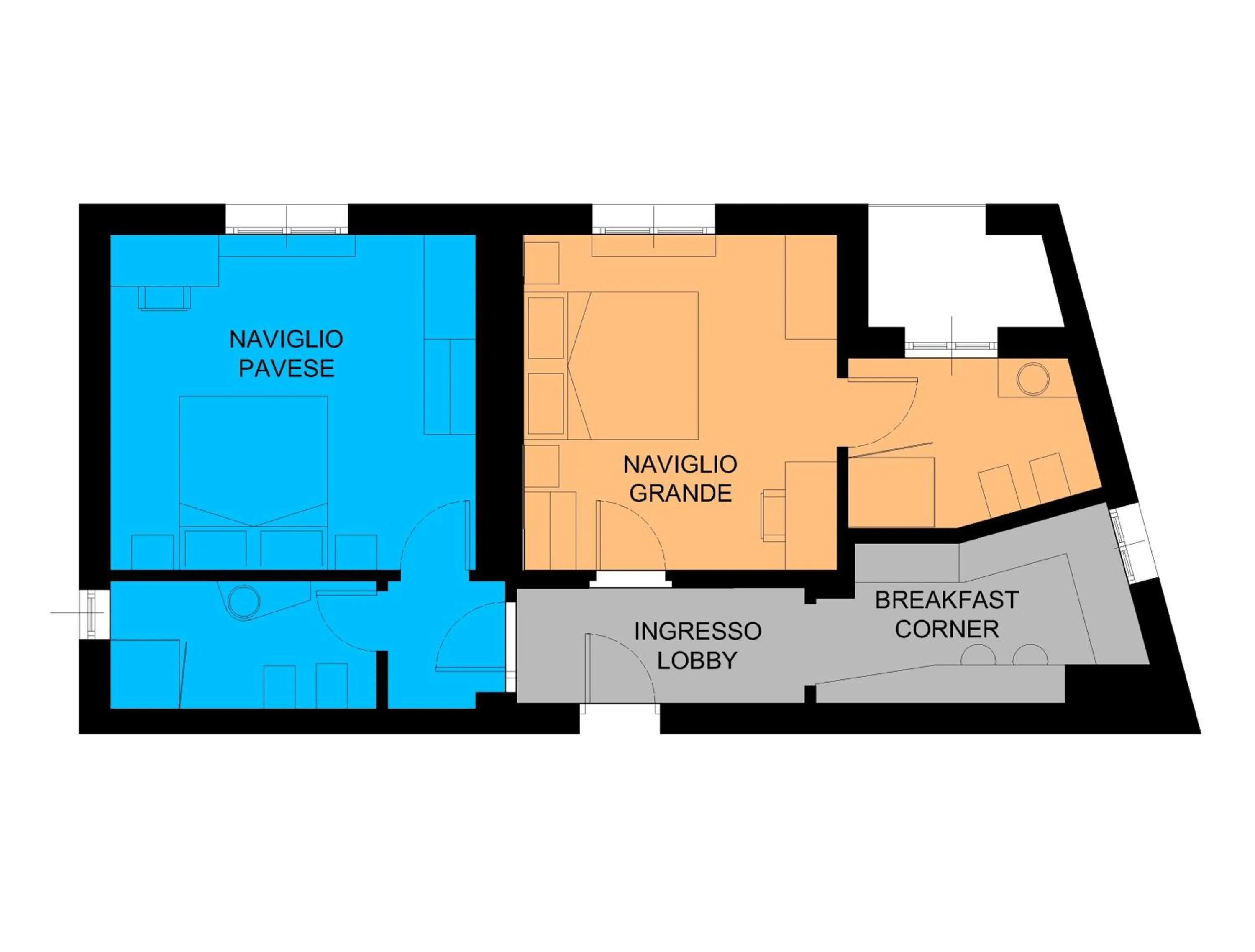 Floor plan in 2 Navigli