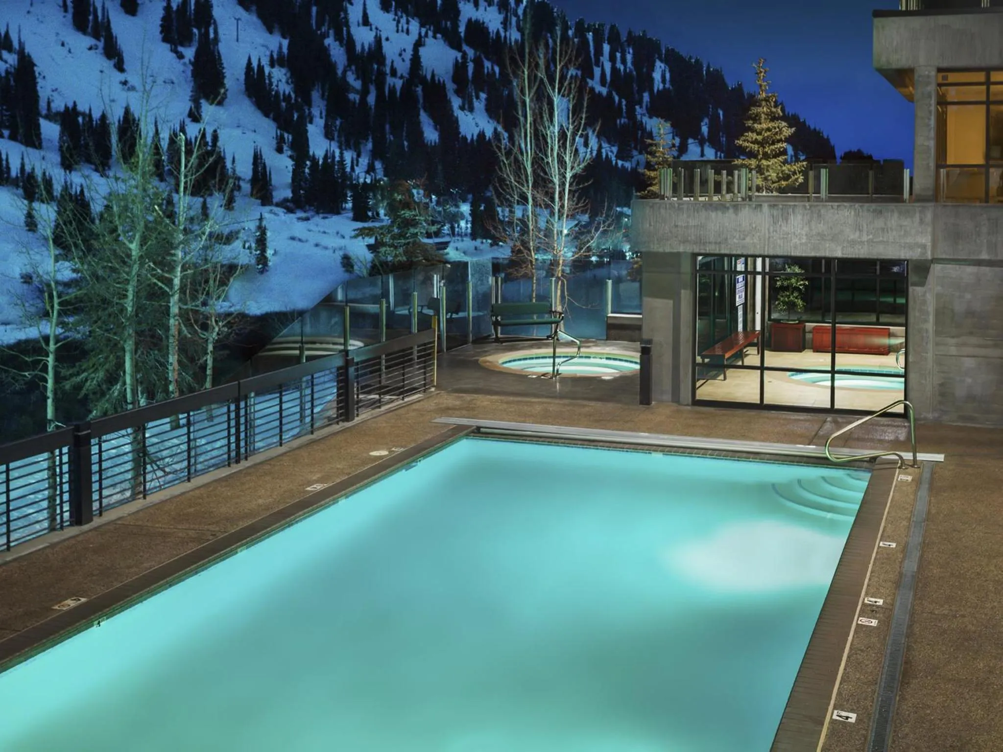 Swimming pool in Alta's Rustler Lodge