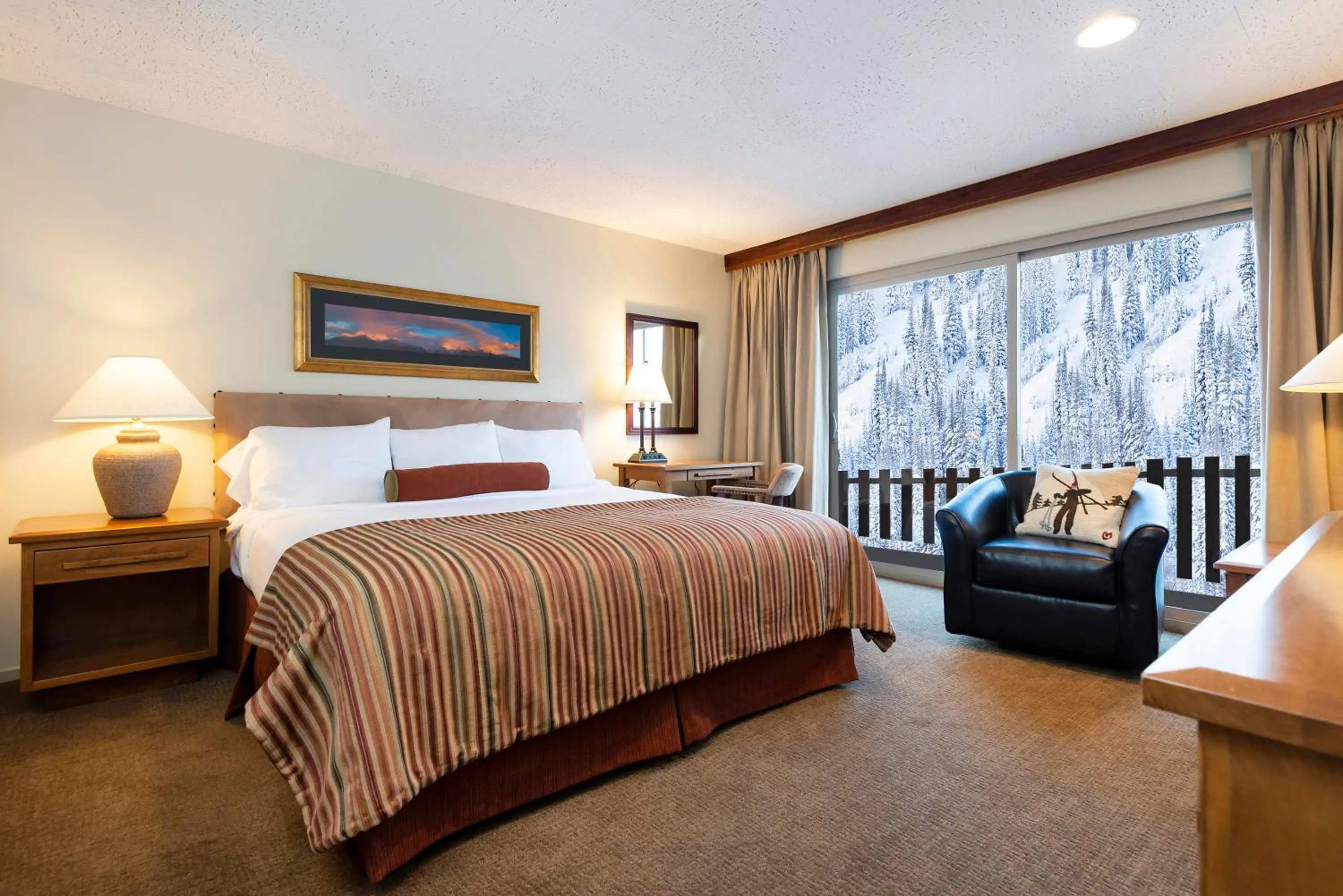 Bed in Alta's Rustler Lodge