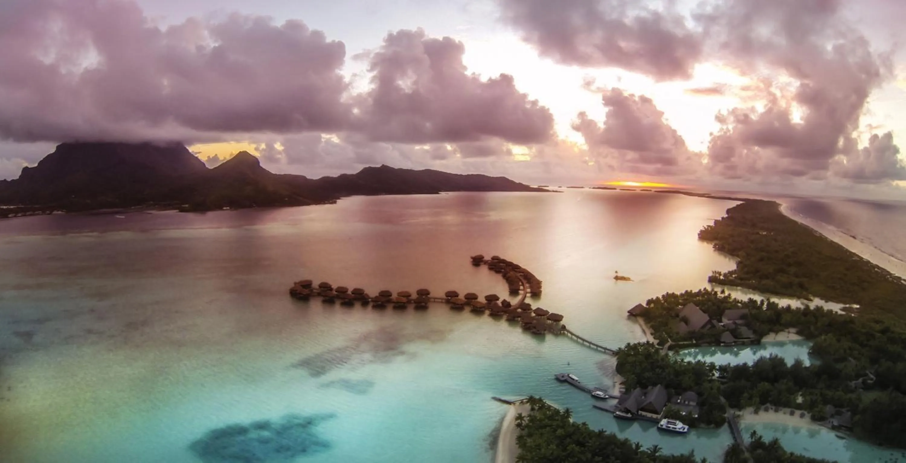 Bird's eye view in Four Seasons Resort Bora Bora