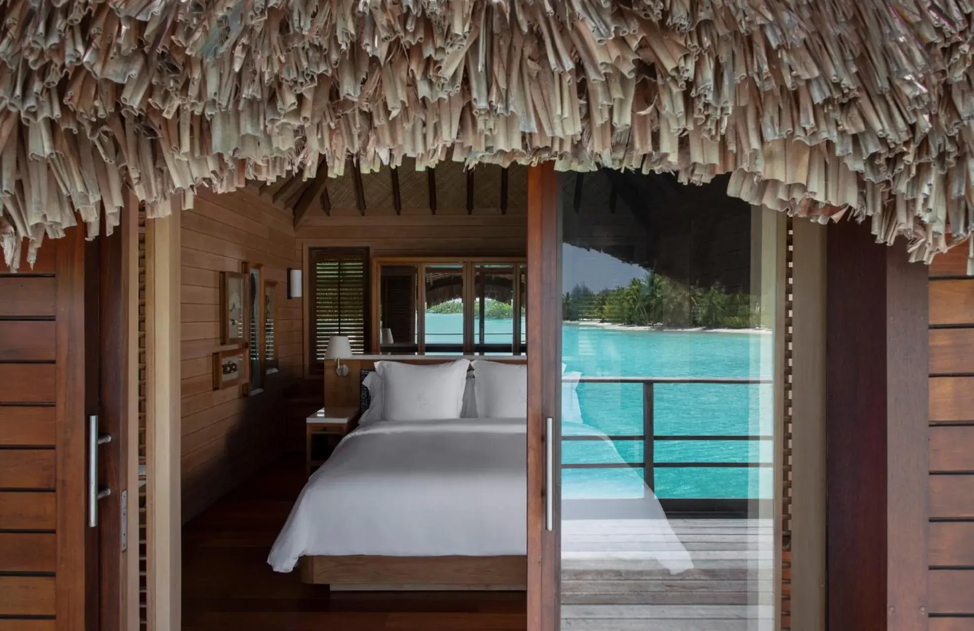 One Bedroom Mountain View Over Water Bungalow Suite King Bed in Four Seasons Resort Bora Bora One Bedroom Mountain View Over Water Bungalow Suite King Bed in Four Seasons Resort Bora Bora