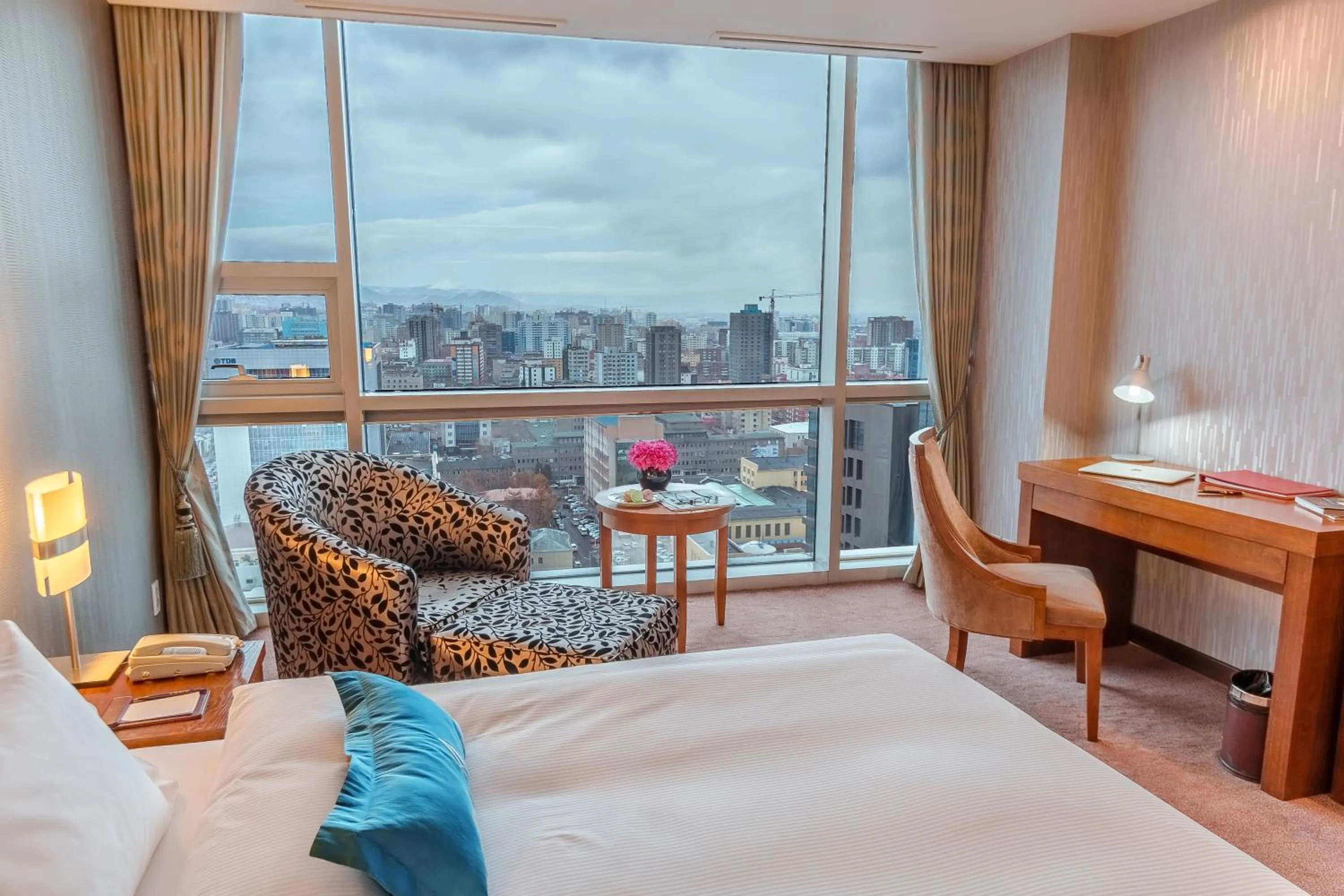 Bed in The Blue Sky Hotel and Tower