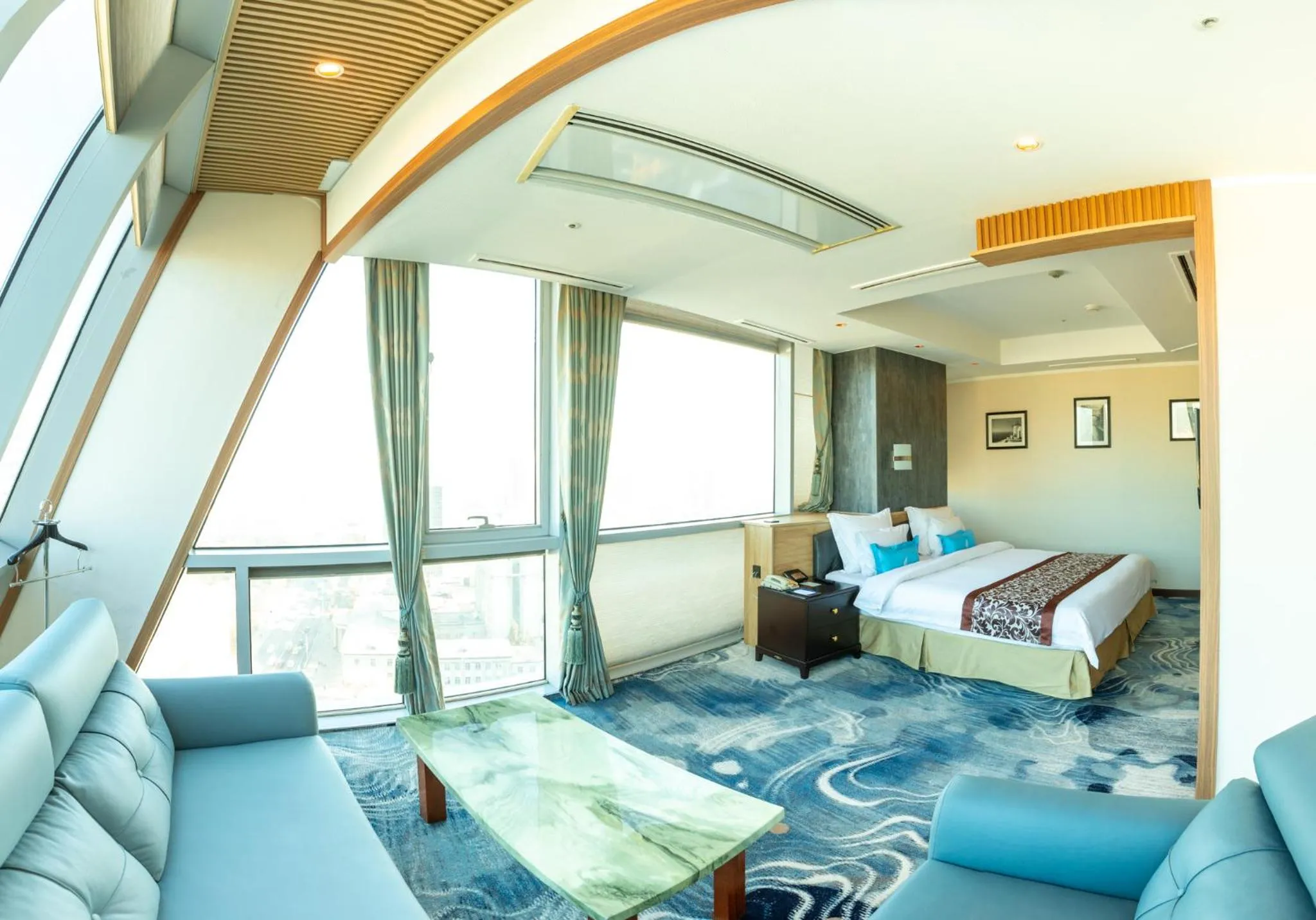 Bed in The Blue Sky Hotel and Tower