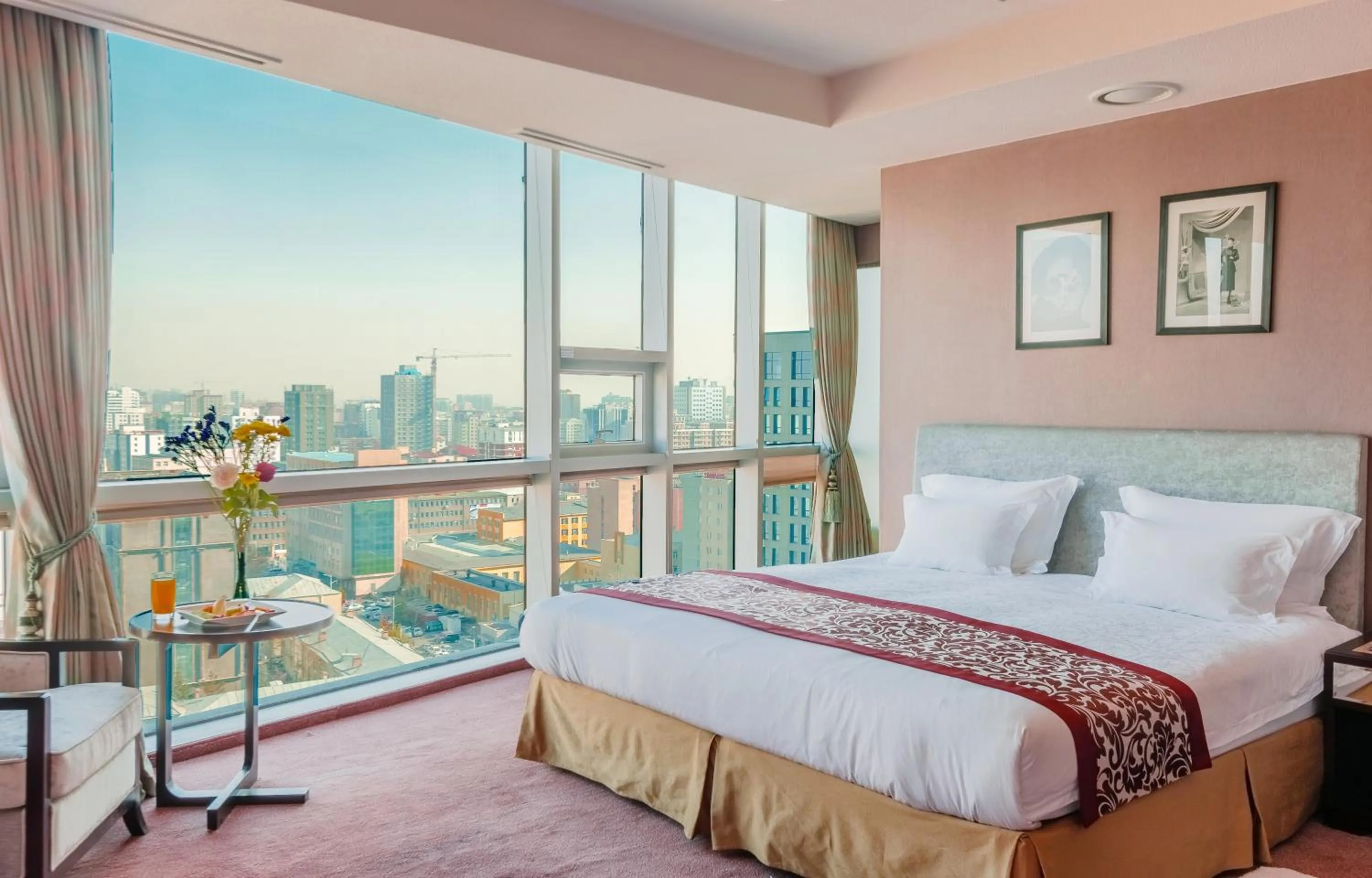 Bed in The Blue Sky Hotel and Tower