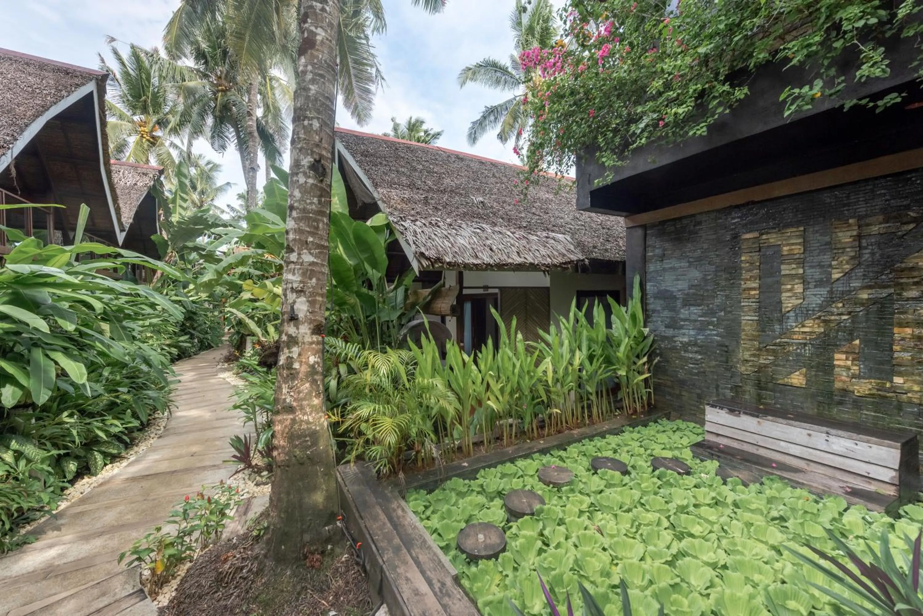 Garden view in The Hillside Resort Siargao