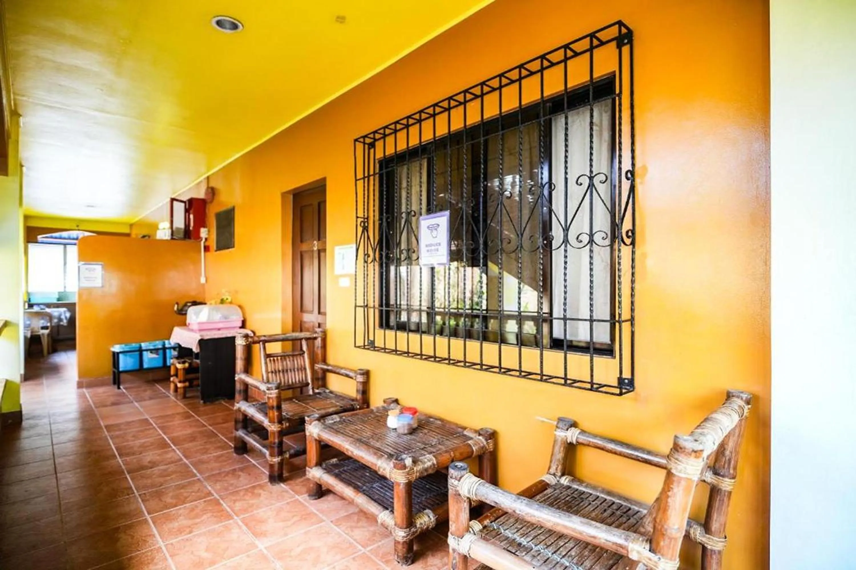 Seating area in Gracias Inn Boracay