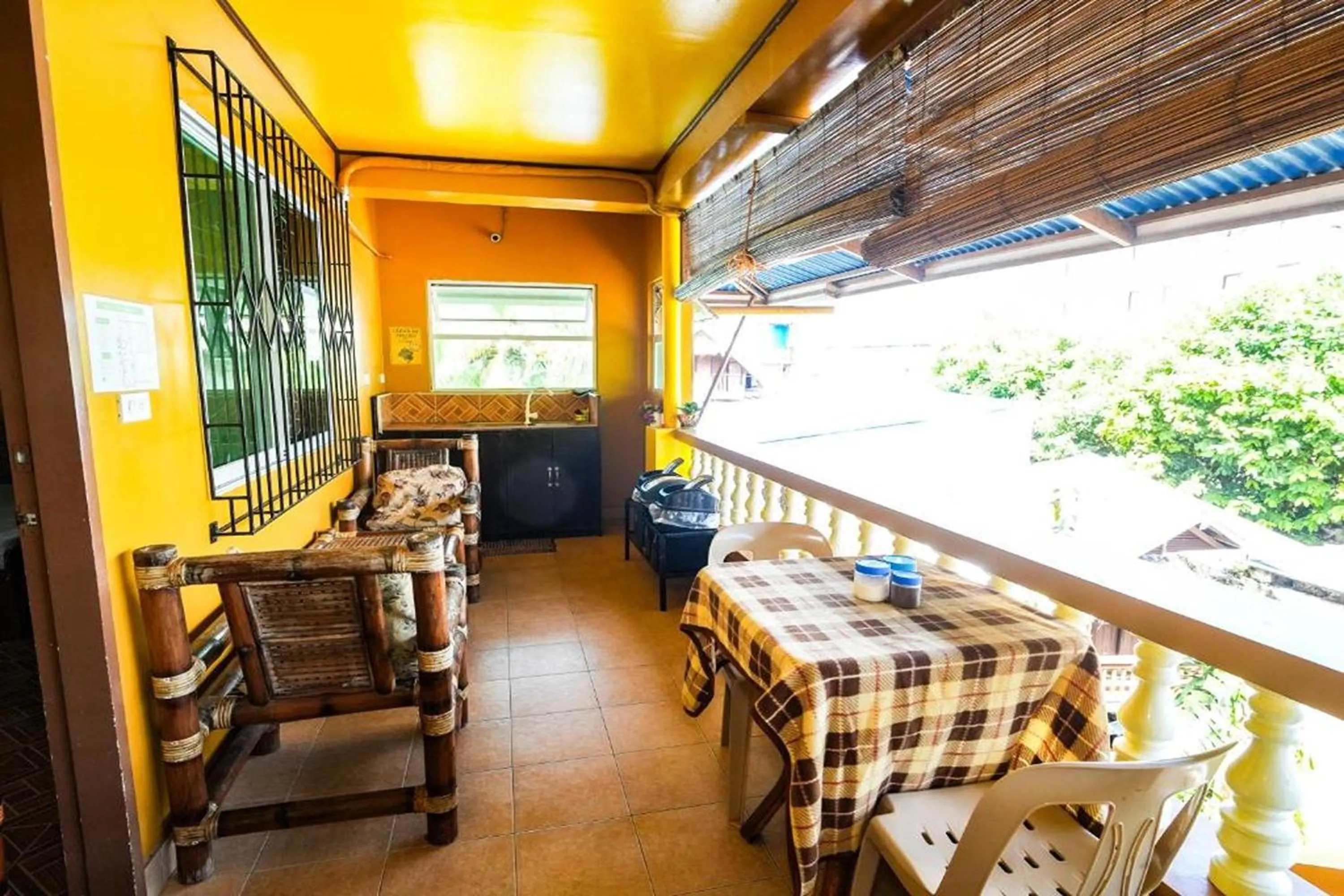 Seating area in Gracias Inn Boracay