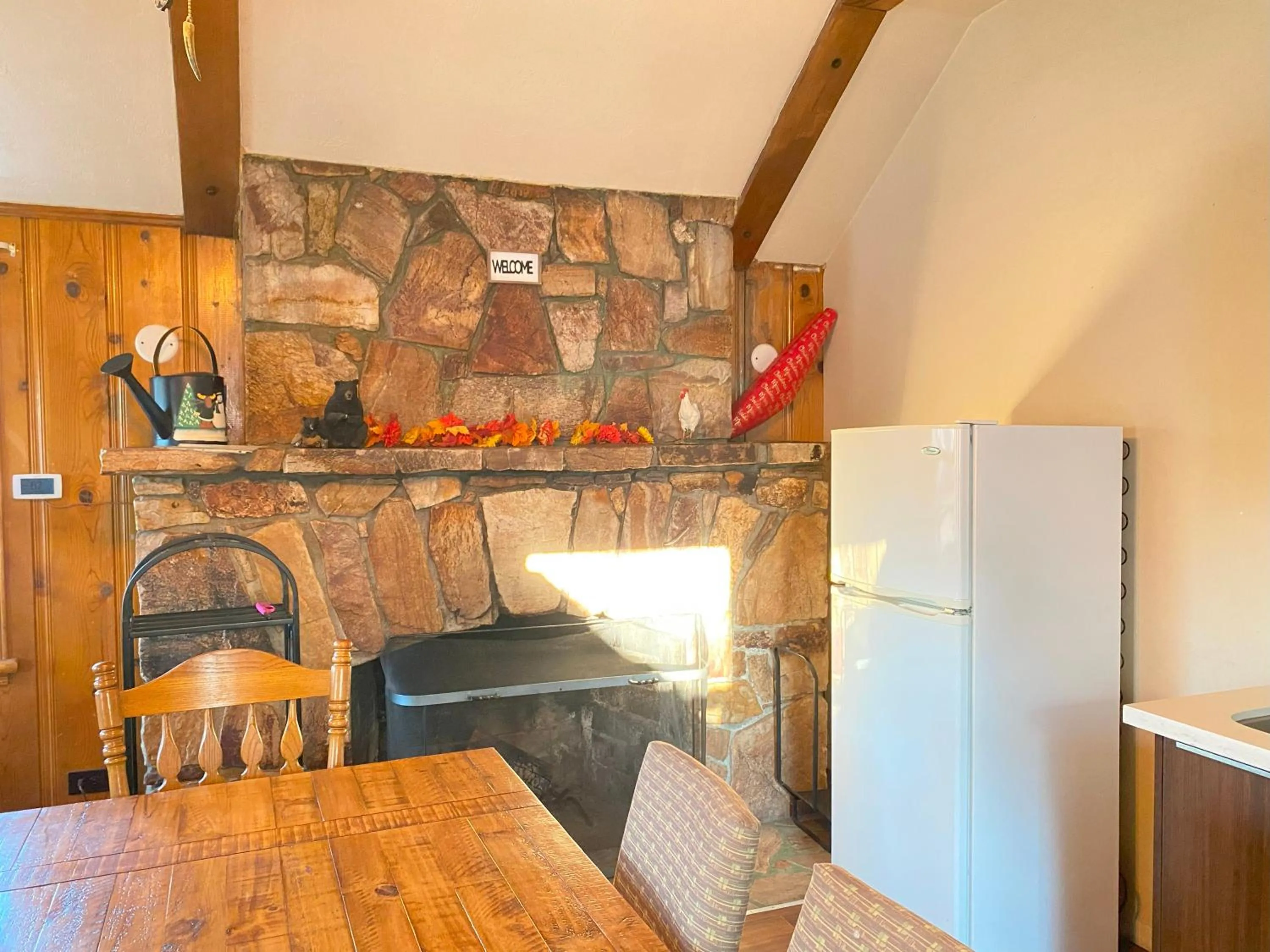 fireplace in Blue Horizon Lodge