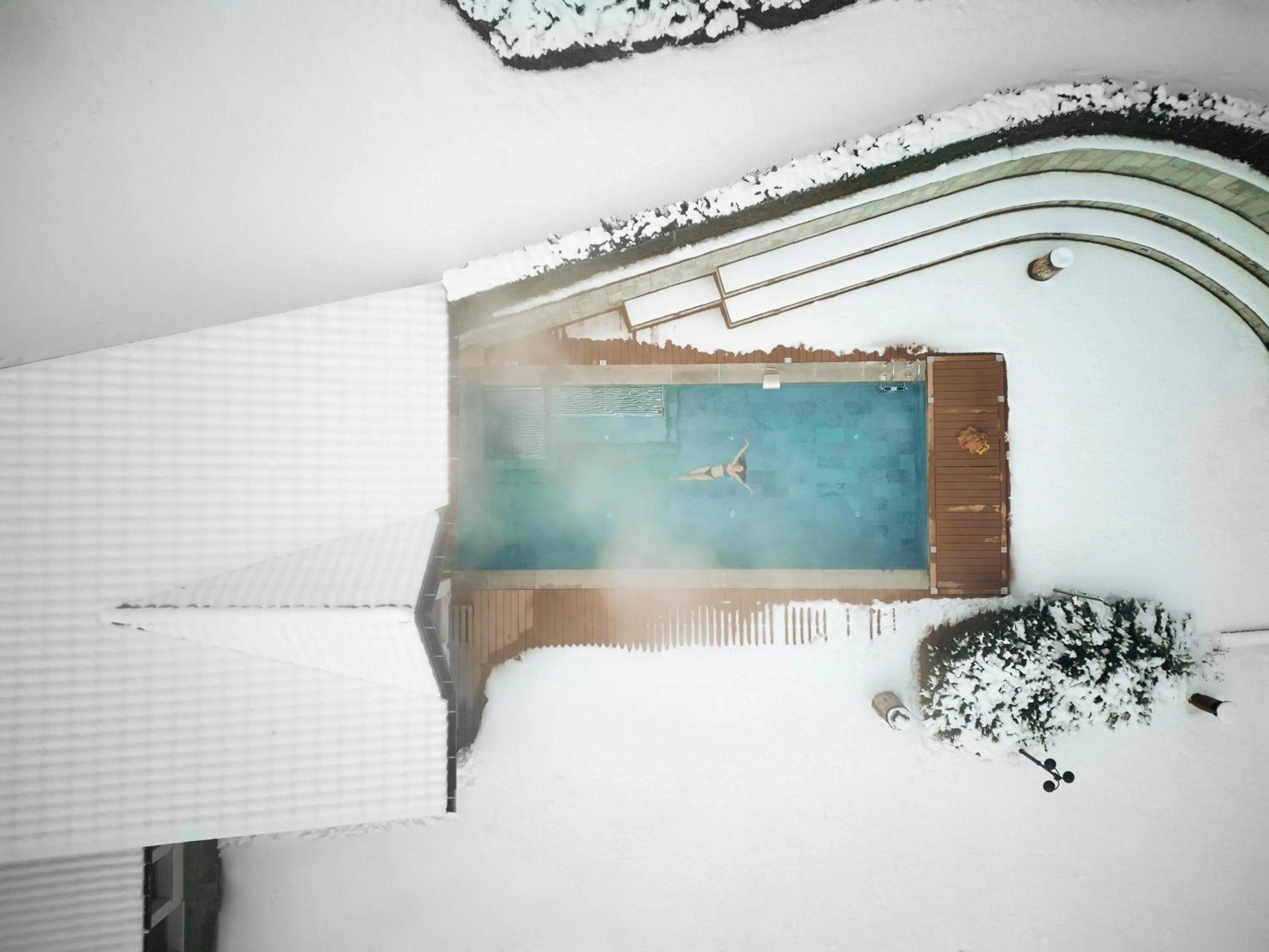 Pool view in Boutique Hotel e Chalets Salvadori