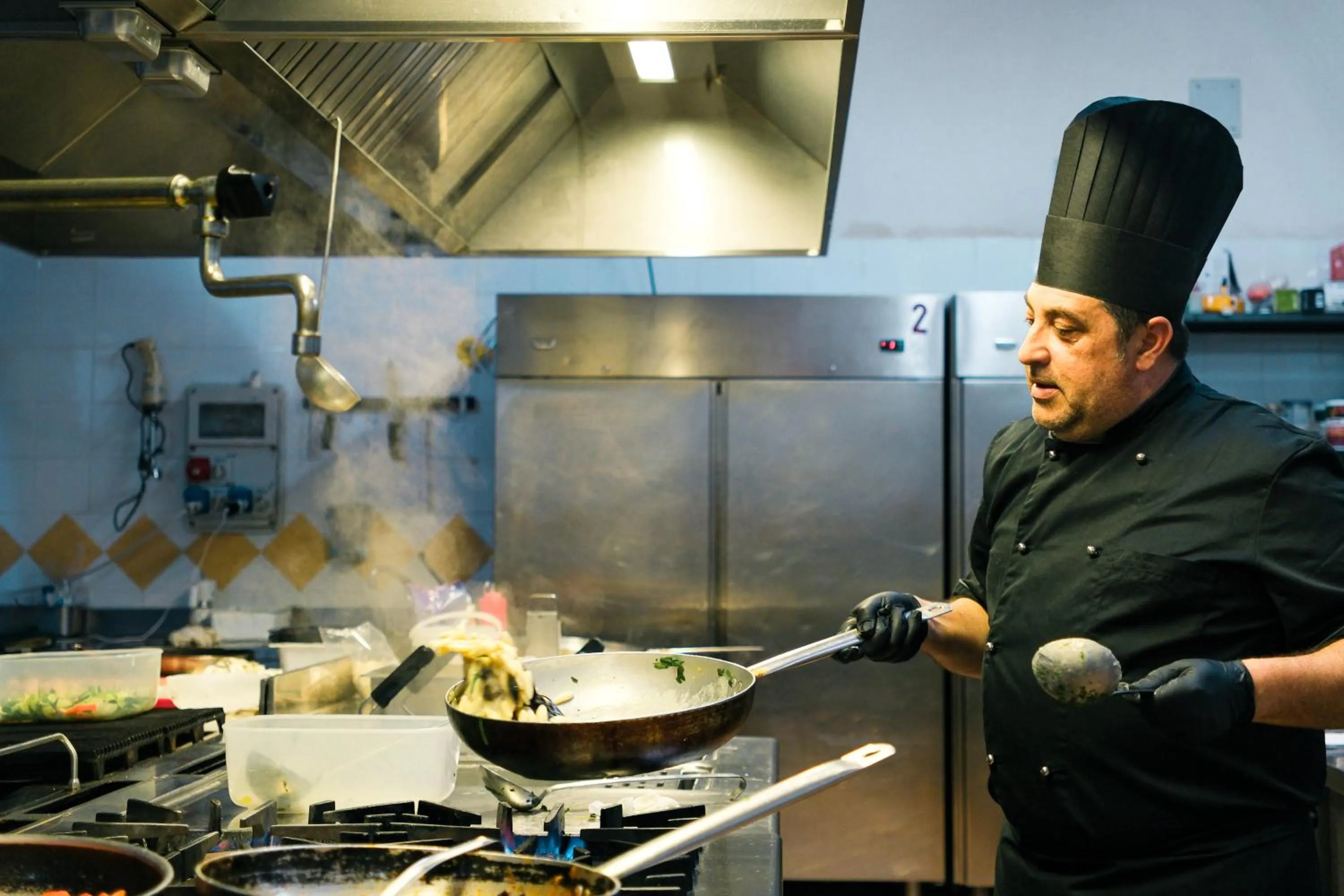 Kitchen or kitchenette in Hotel Scoglio Degli Achei