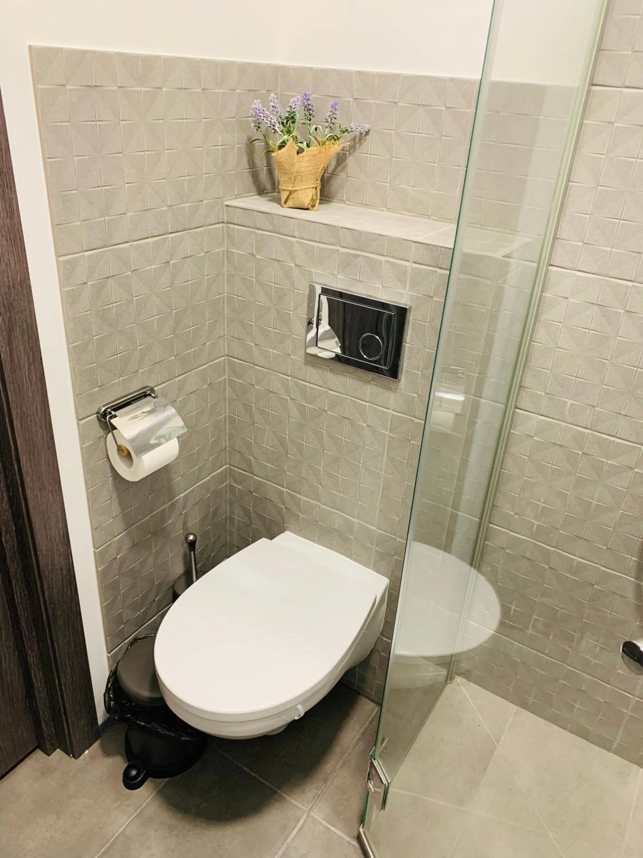 Toilet in Oak house apartments