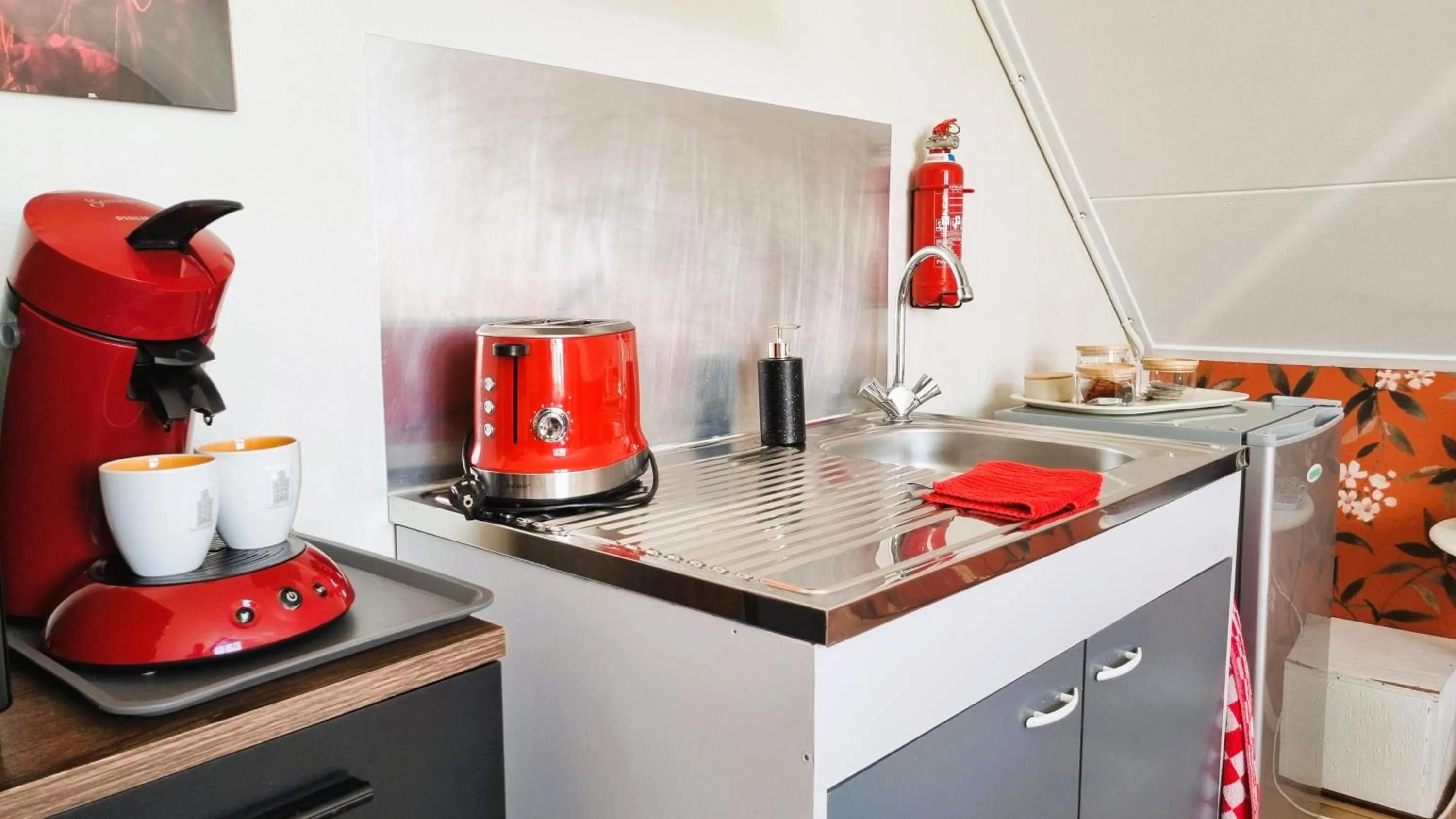 Kitchen or kitchenette in City Farmer Amsterdam a Guesthouse with Free Parking, Bikes & Easy City Center Access