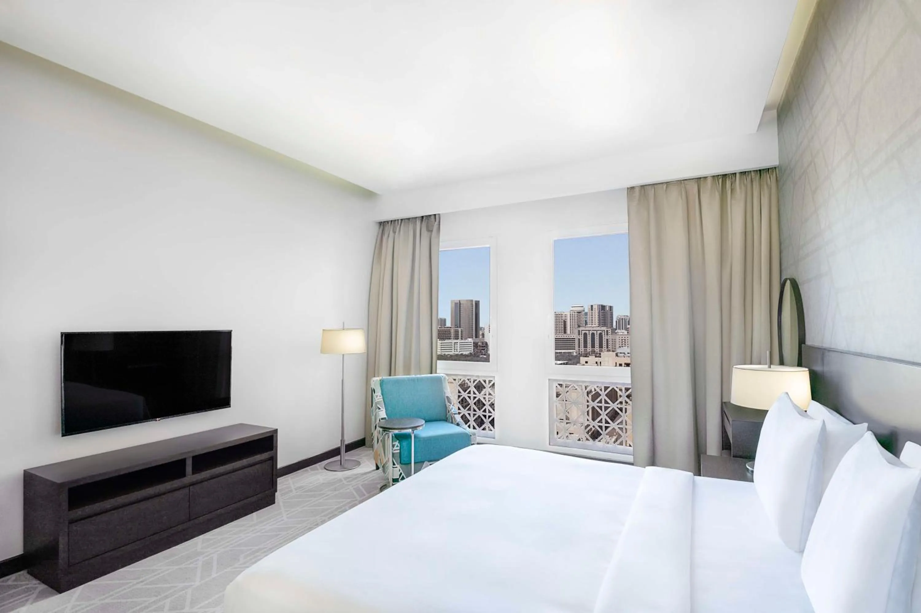 Photo of the whole room, Bed in Hyatt Place Dubai Wasl District