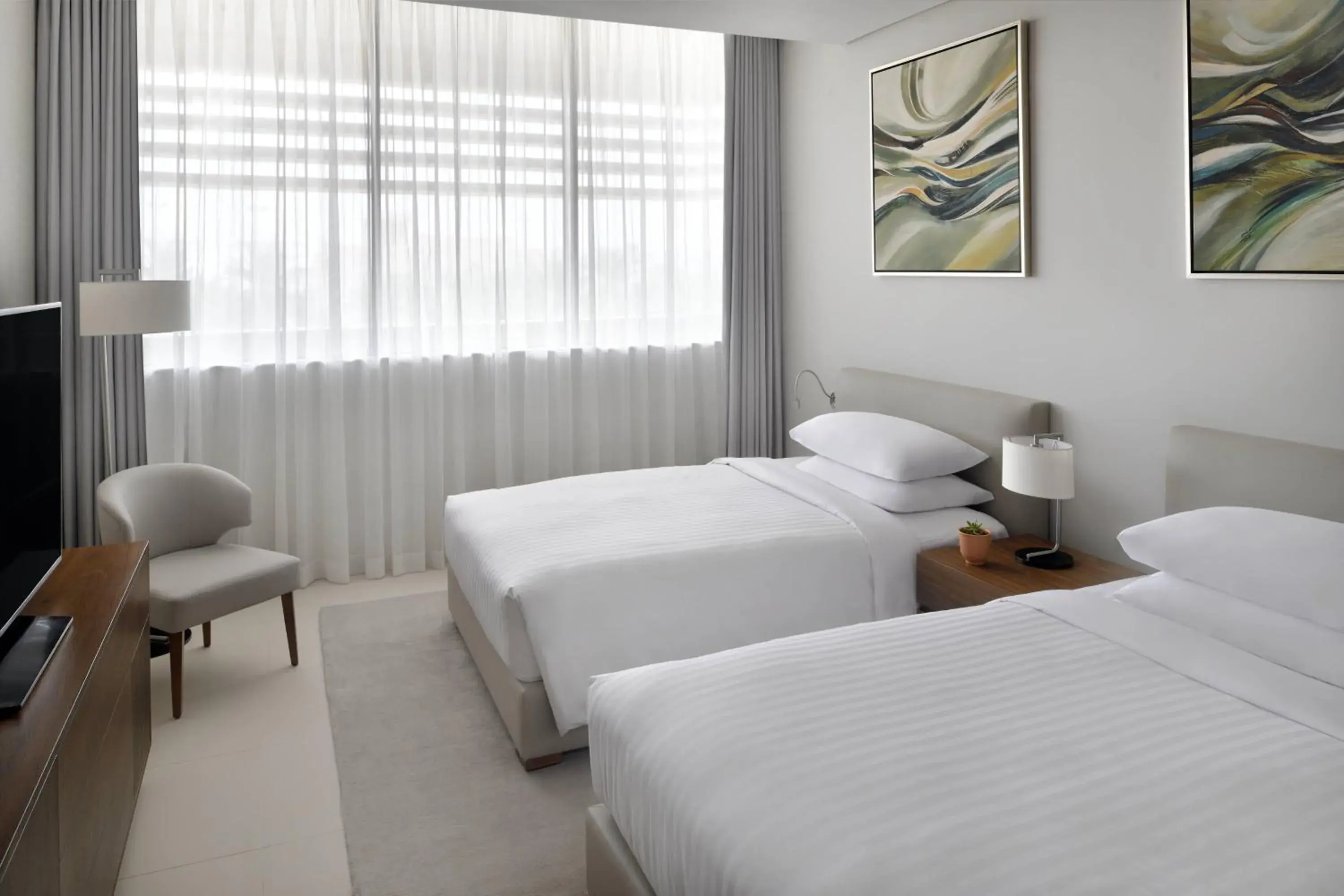 2 Bedroom Apartment, Bedroom 1: 1 King, Bedroom 2: 2 Double in Riyadh Diplomatic Quarter - Marriott Executive Apartments 2 Bedroom Apartment, Bedroom 1: 1 King, Bedroom 2: 2 Double in Riyadh Diplomatic Quarter - Marriott Executive Apartments