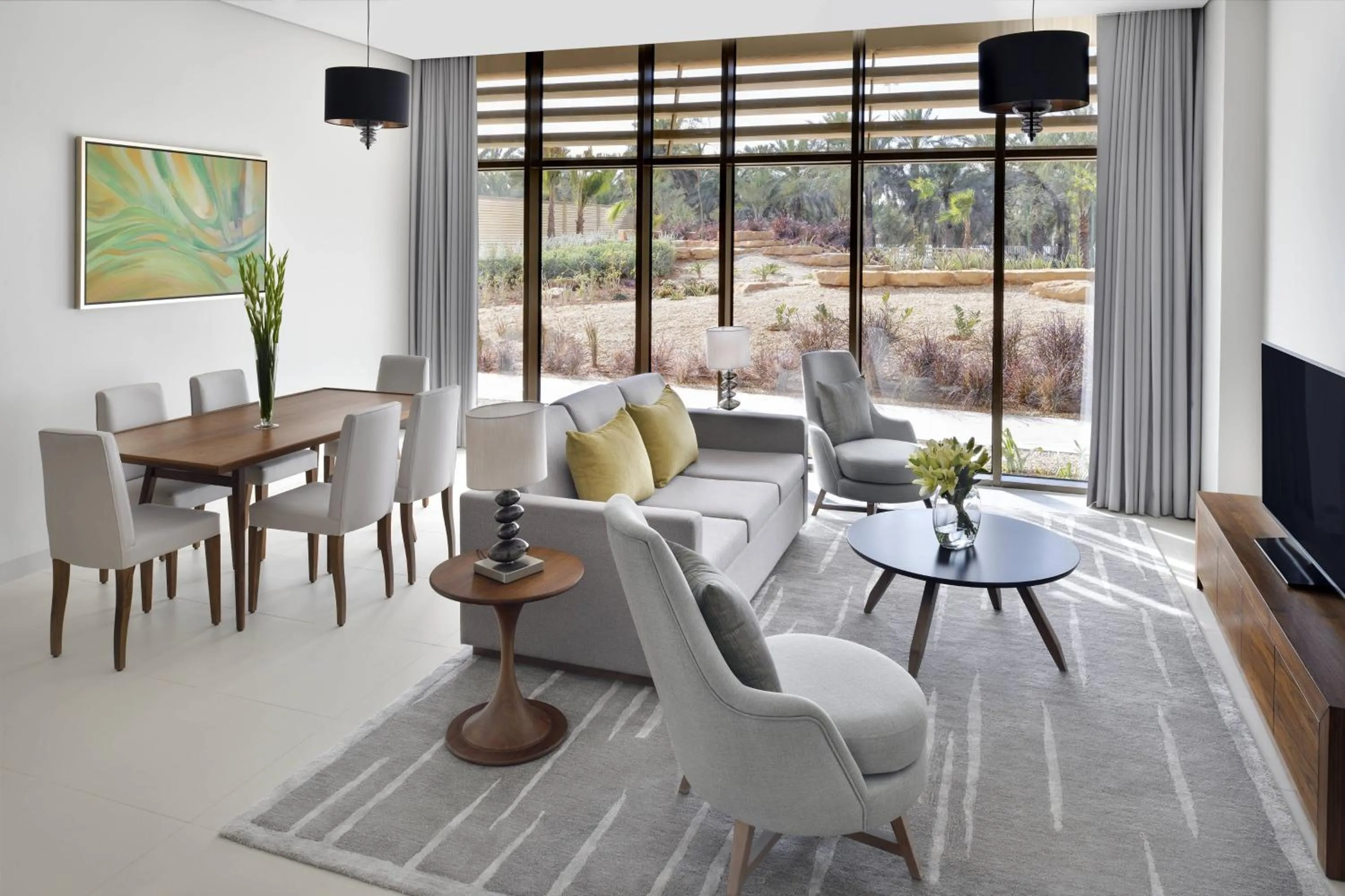 Living room in Riyadh Diplomatic Quarter - Marriott Executive Apartments