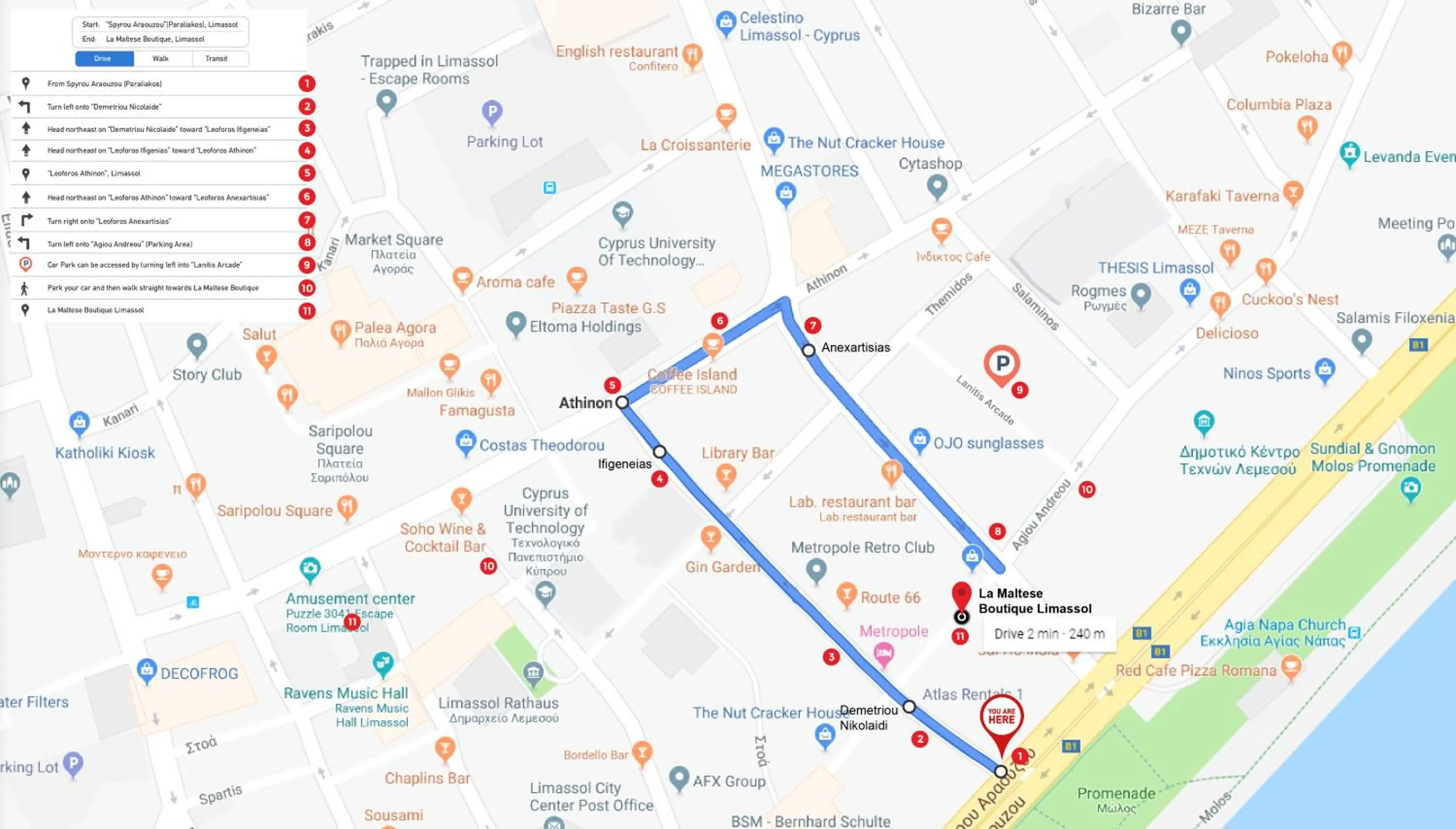 Location in Limassol Old Town Mansion