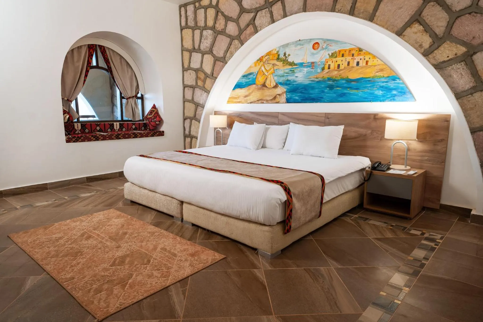 Bed in Seti Abu Simbel Lake Resort