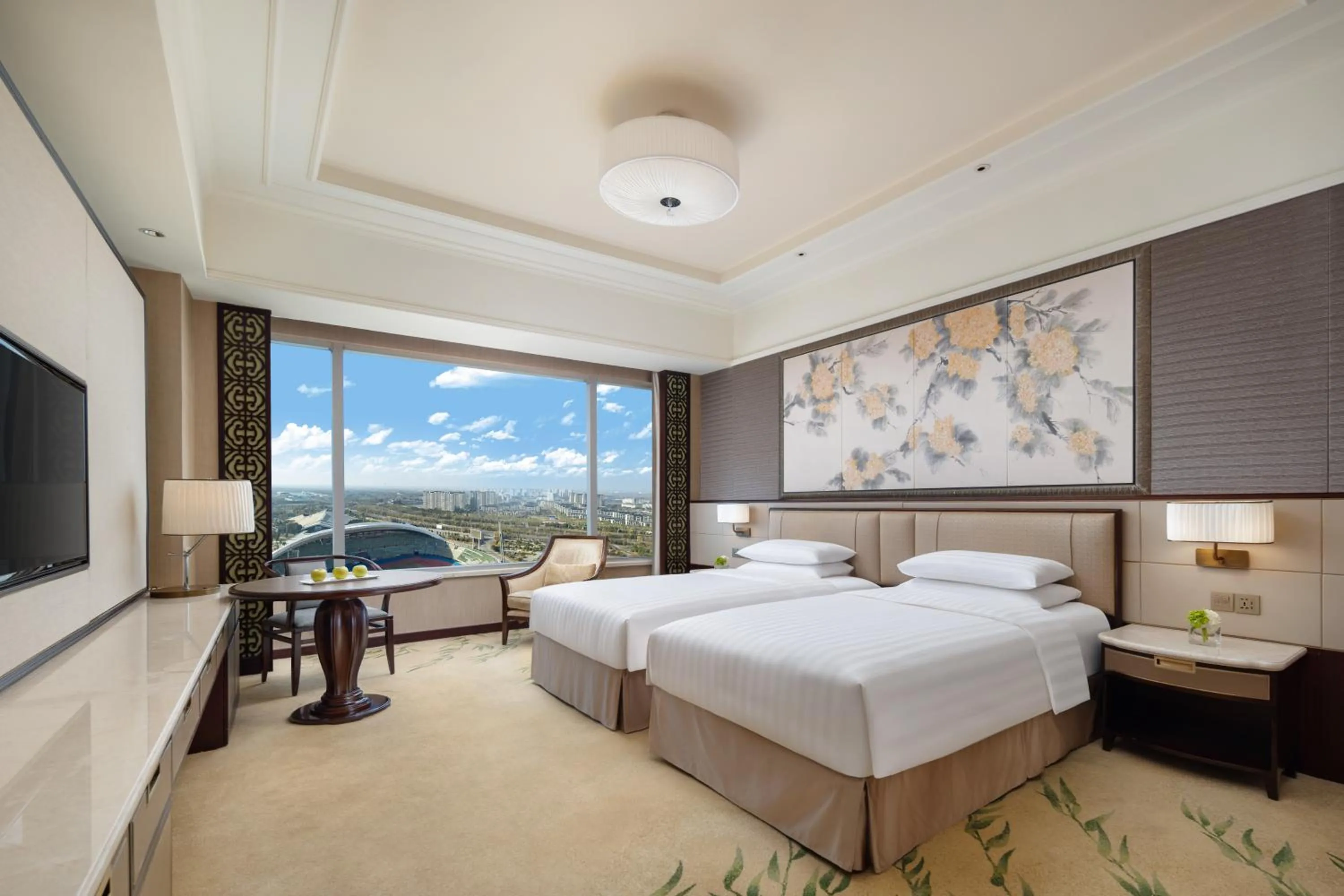 Property building, Bed in Shangri-La Yangzhou