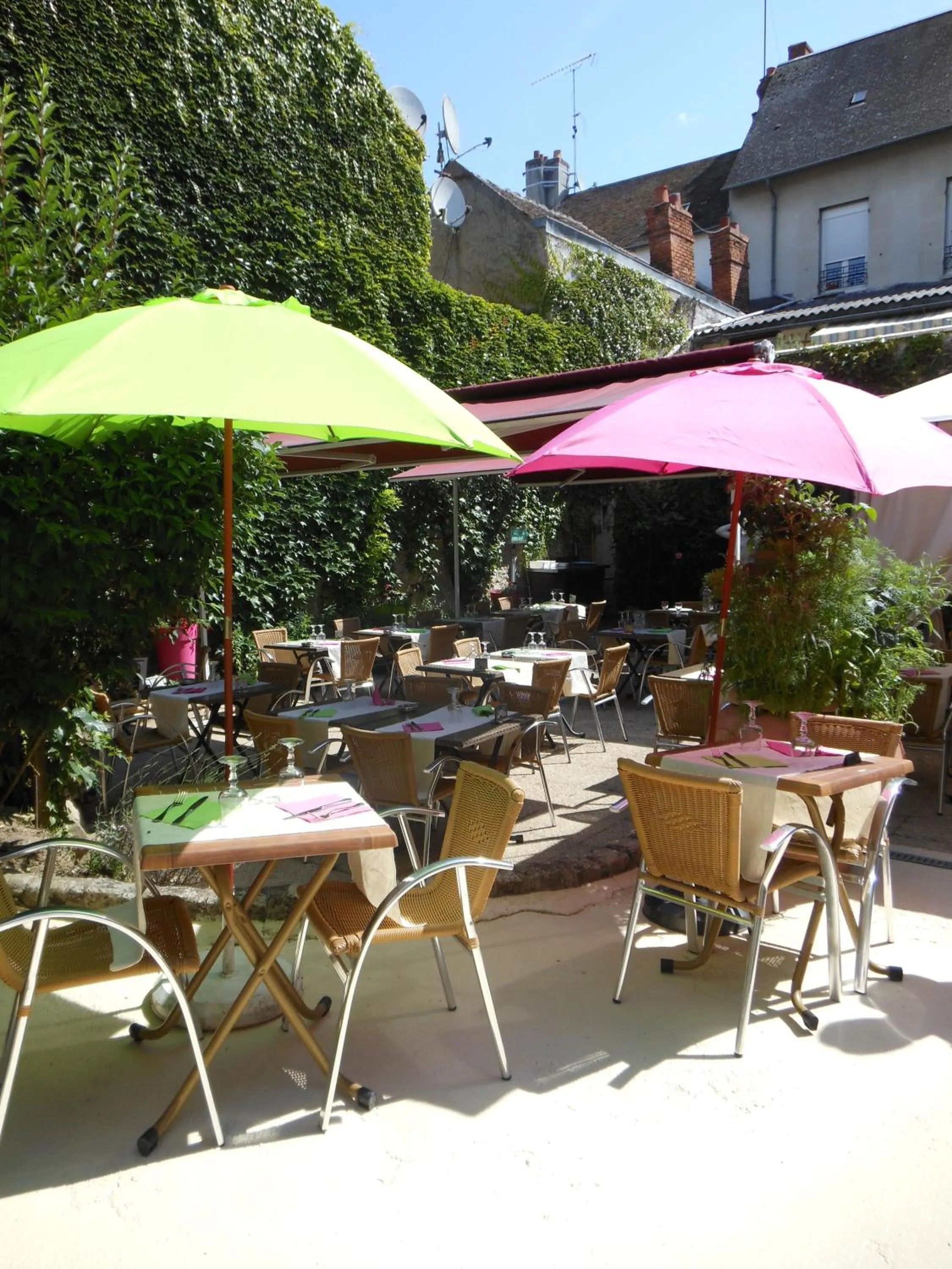 Garden in Logis - Hôtel Restaurant l'Ecu de France