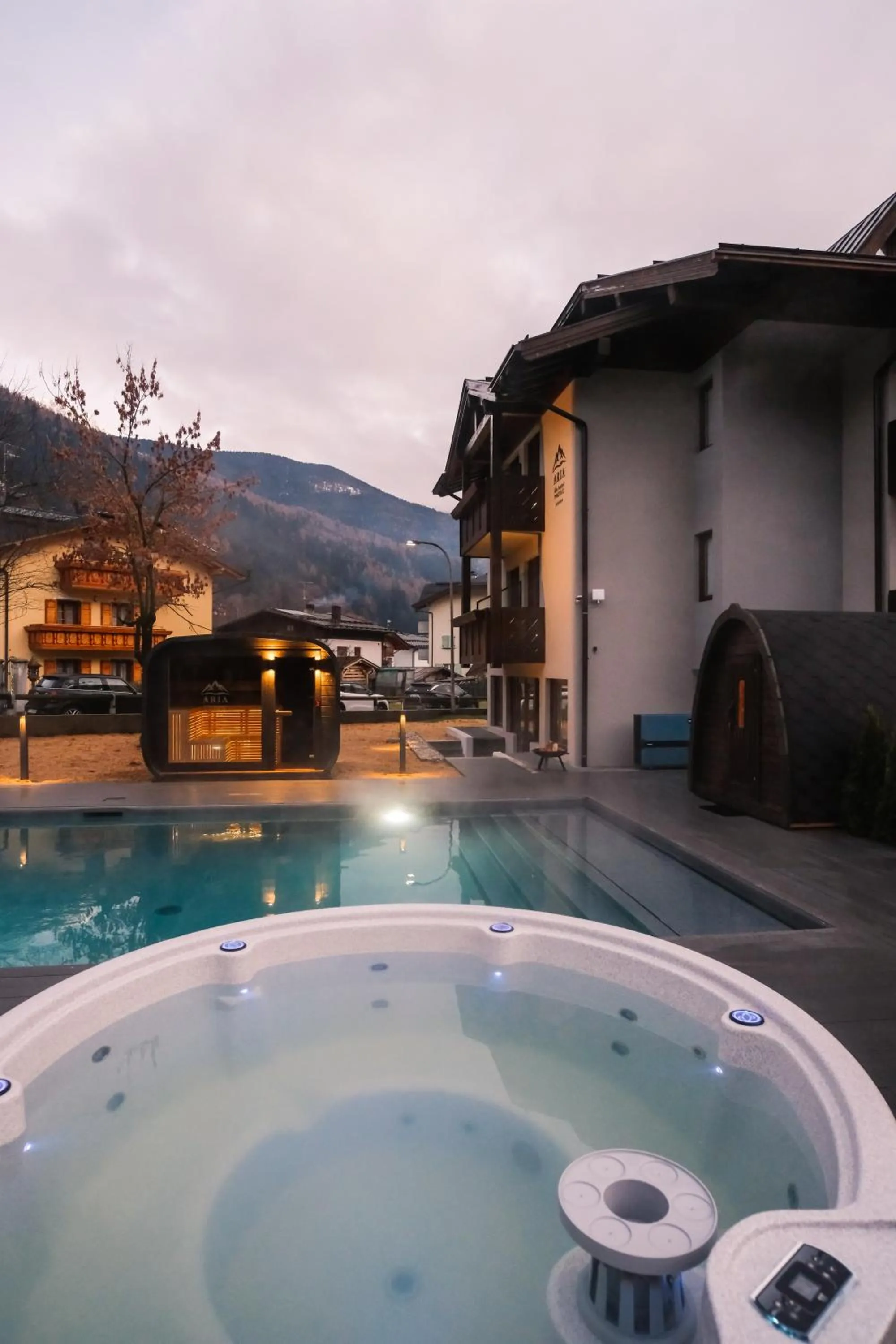 Hot Tub in Aria Life Hotel Pinzolo