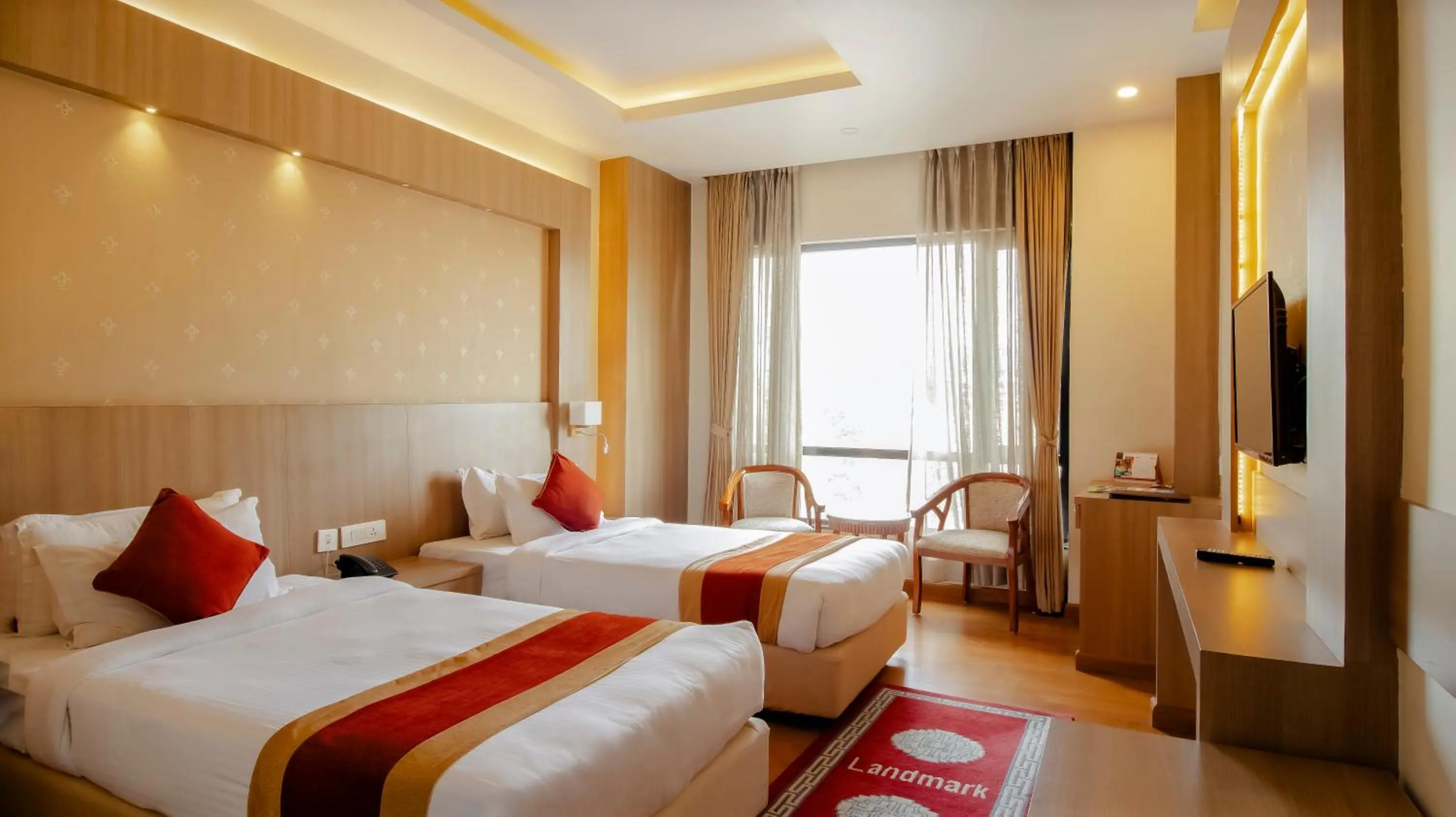 Photo of the whole room, Bed in Landmark Kathmandu