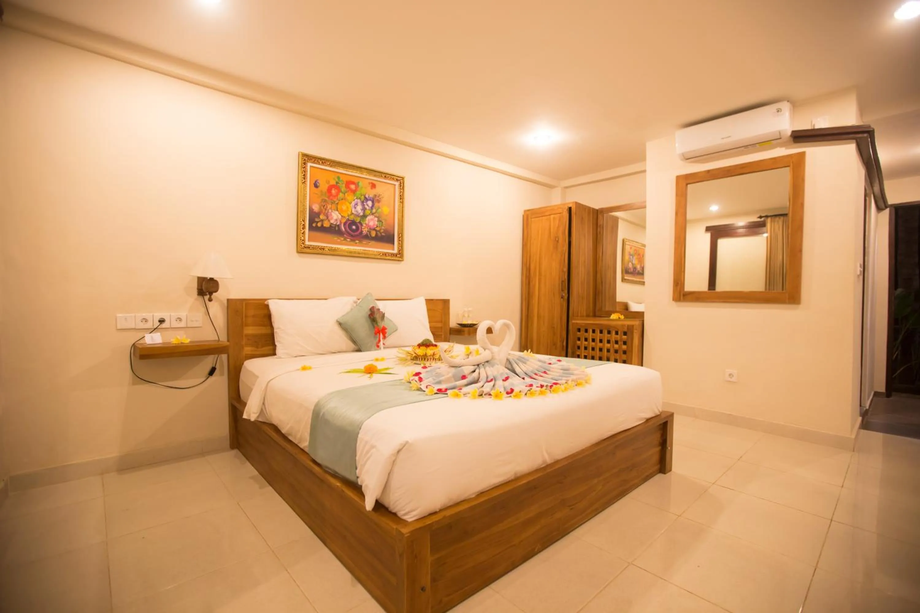 Bed in Asri Sari Ubud Villa & Resort