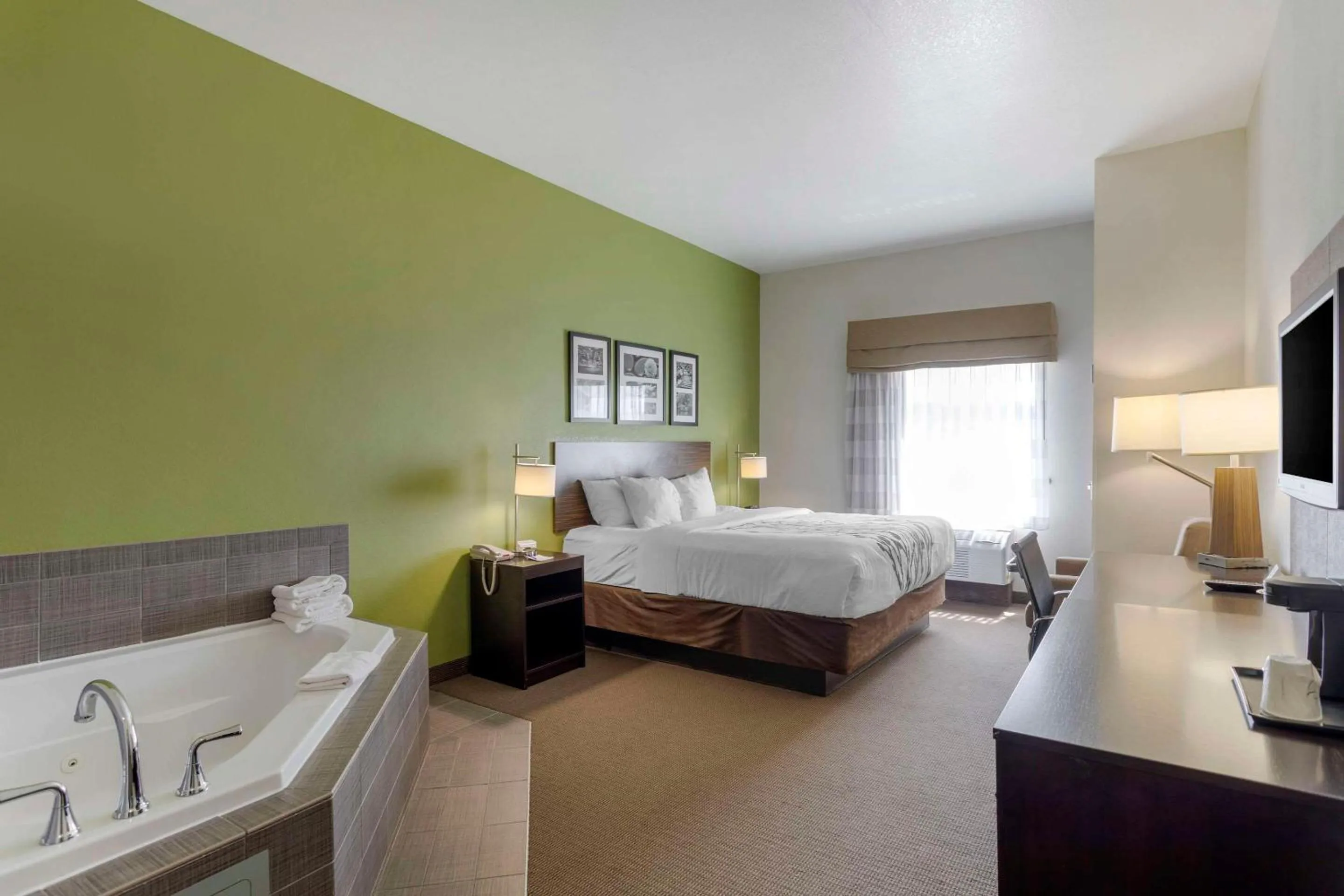 Bedroom, Bed in Sleep Inn & Suites Cave City