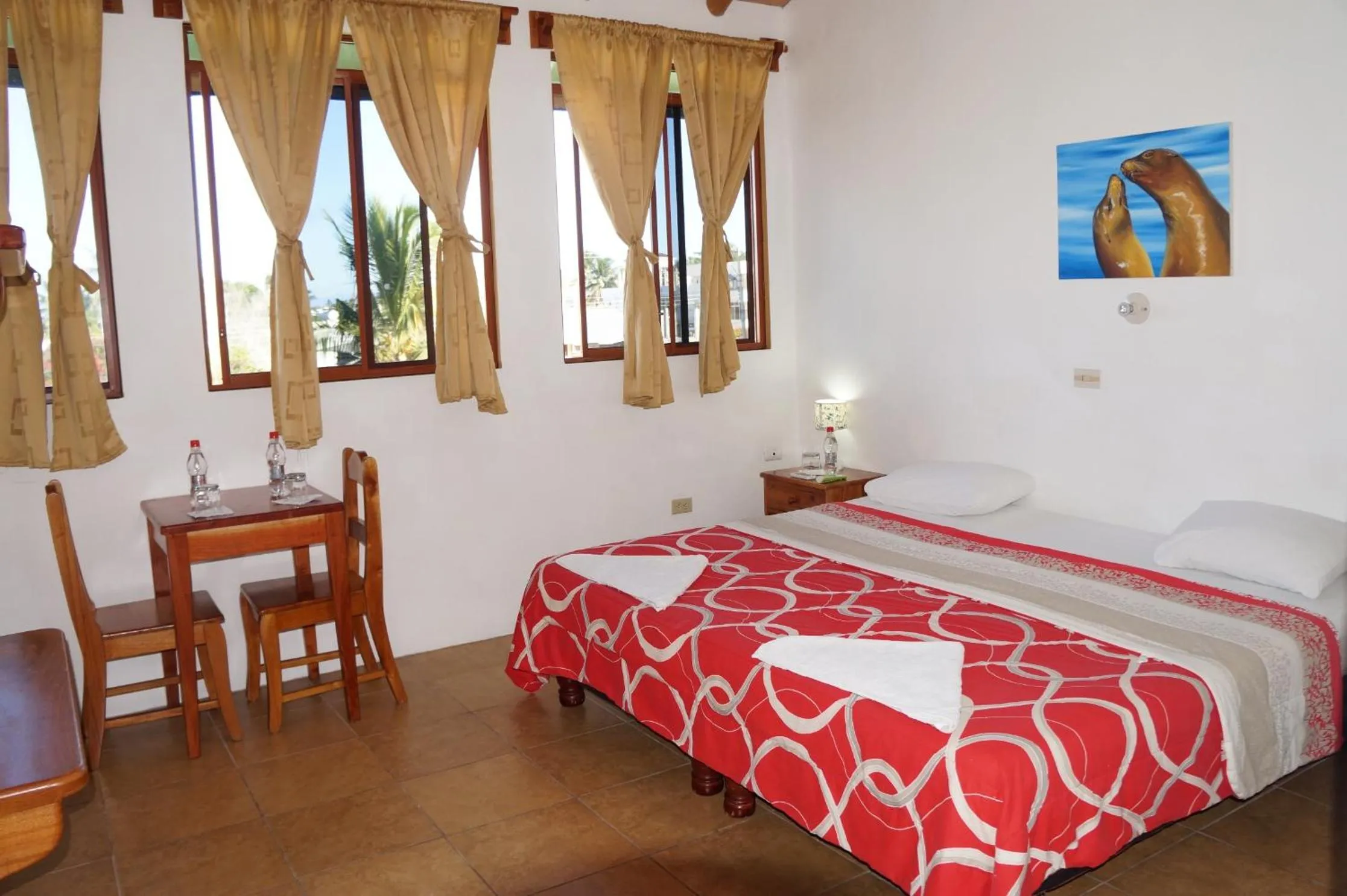 Pool view, Bed in Galapagos Verde Azul