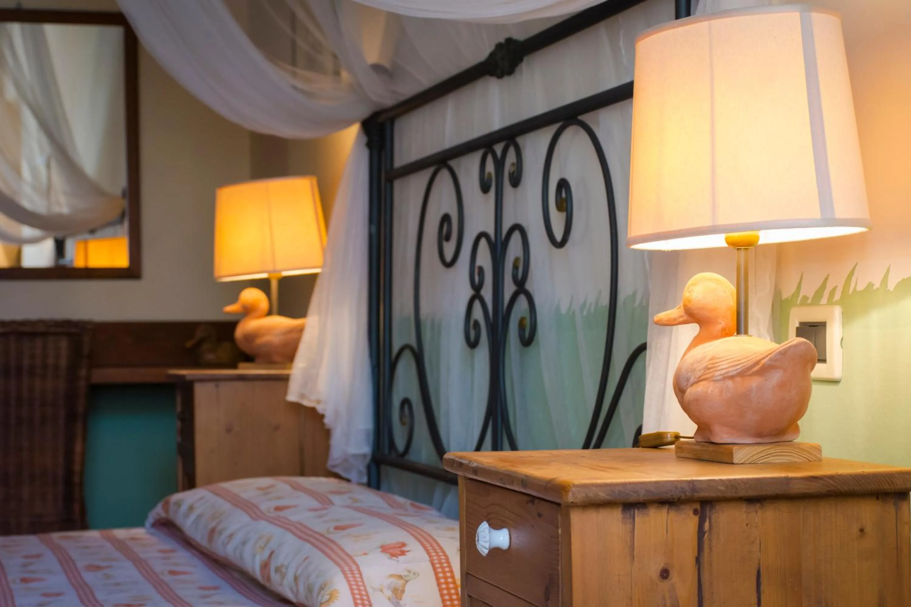 Bed in Musella Winery & Relais