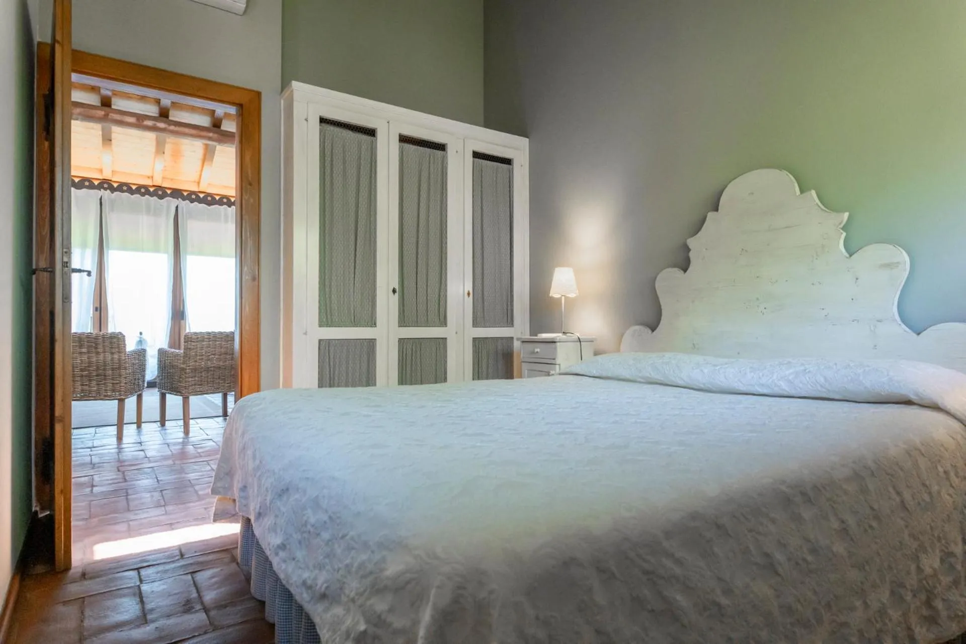 Bed in Musella Winery & Relais