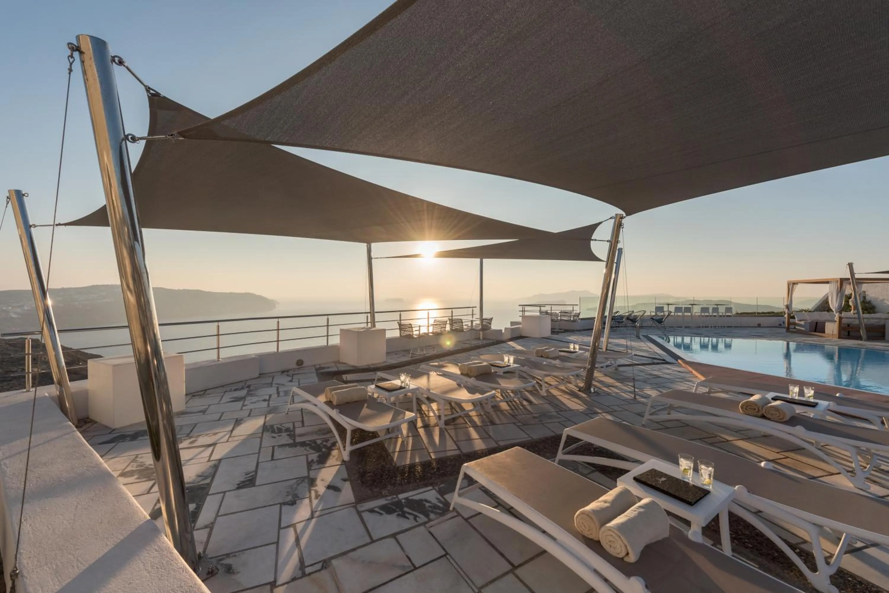 Swimming pool in Caldera's Dolphin Suites