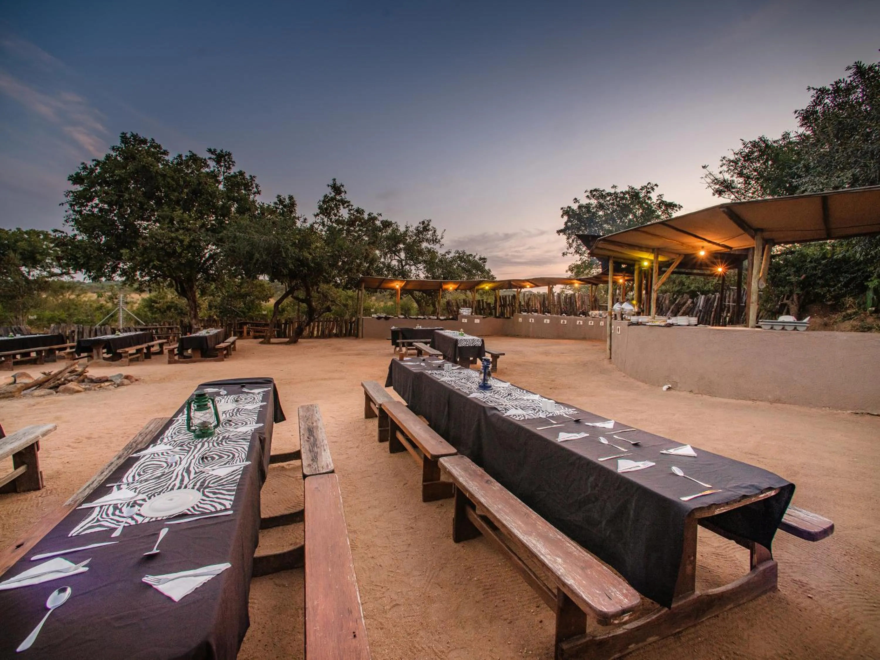 Dining area in Nkambeni Safari Camp