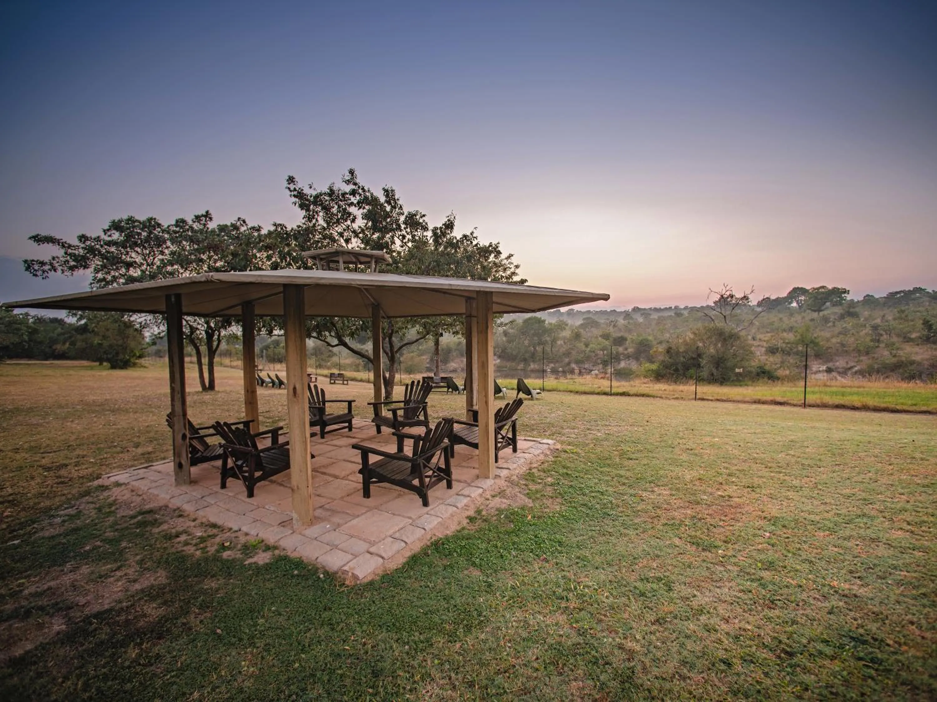 Seating area in Nkambeni Safari Camp