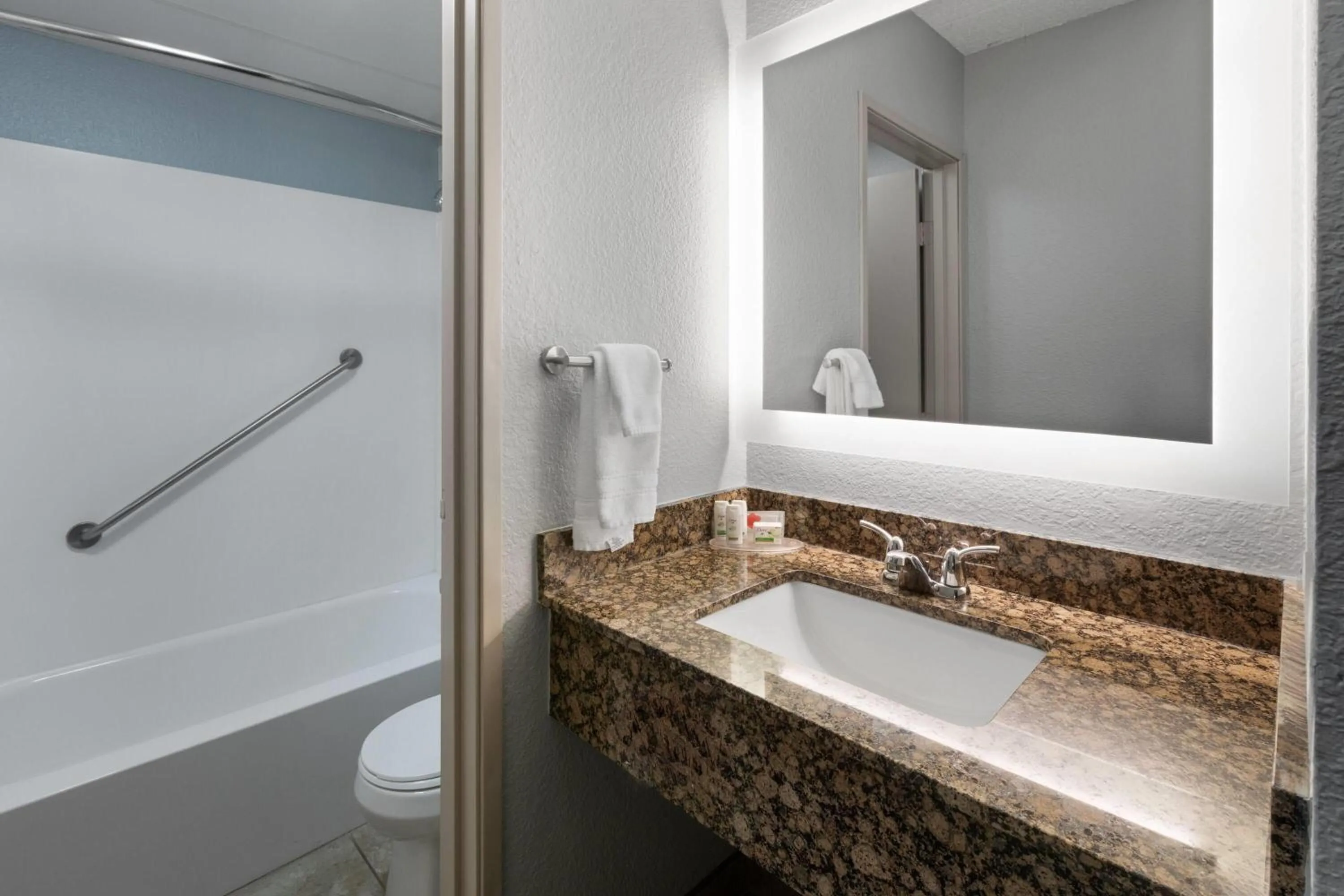 Bathroom in AmericInn by Wyndham Chippewa Falls